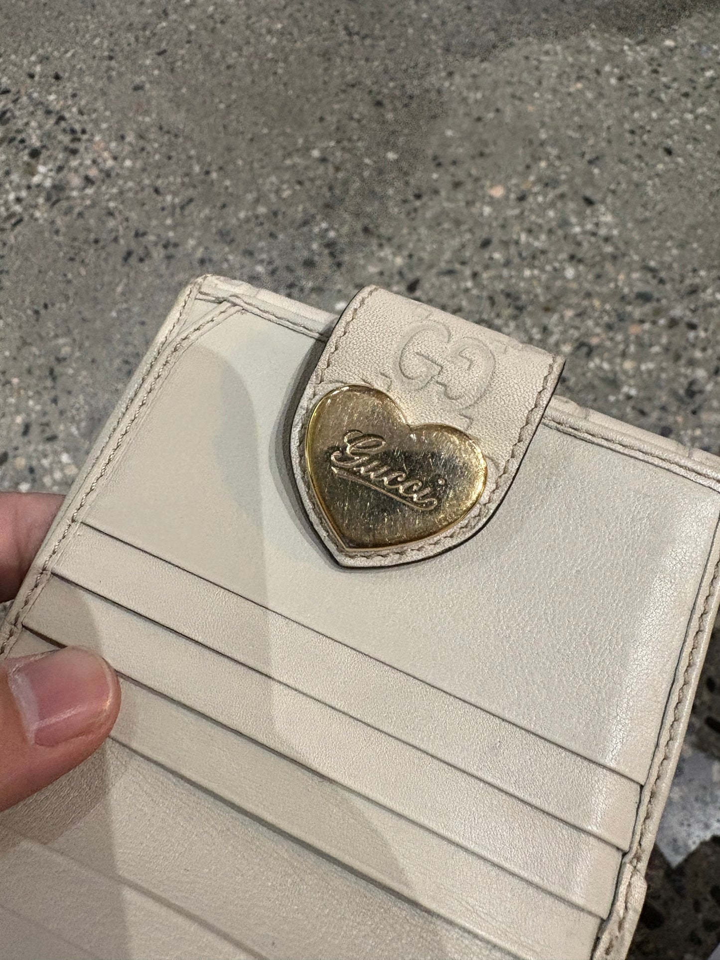 Guccissima Leather Heart Wallet