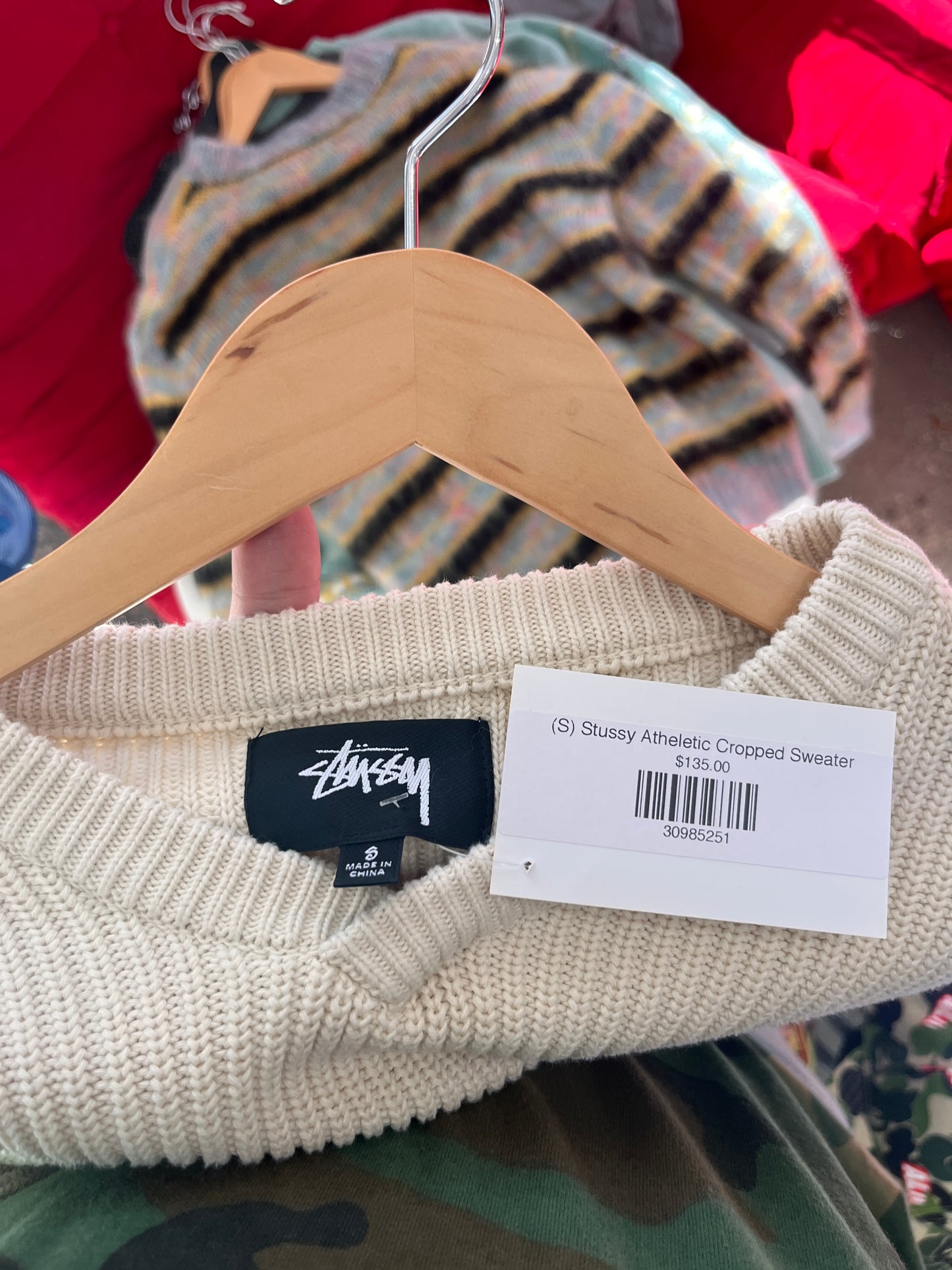 (S) Stussy Atheletic Cropped Sweater