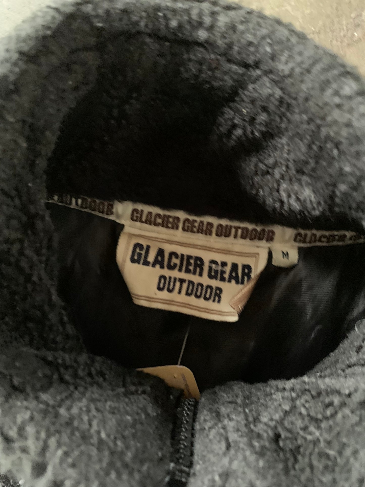 (M) Vintage Wolf AOP Deep Pile Fleece Vest