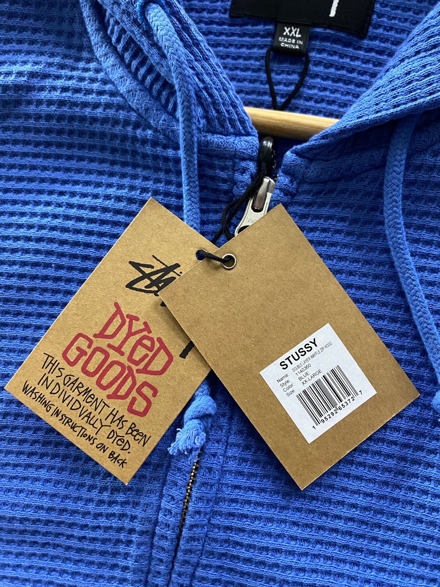 (2X) BNWT Stussy Workgear Double Layer Waffle Zip