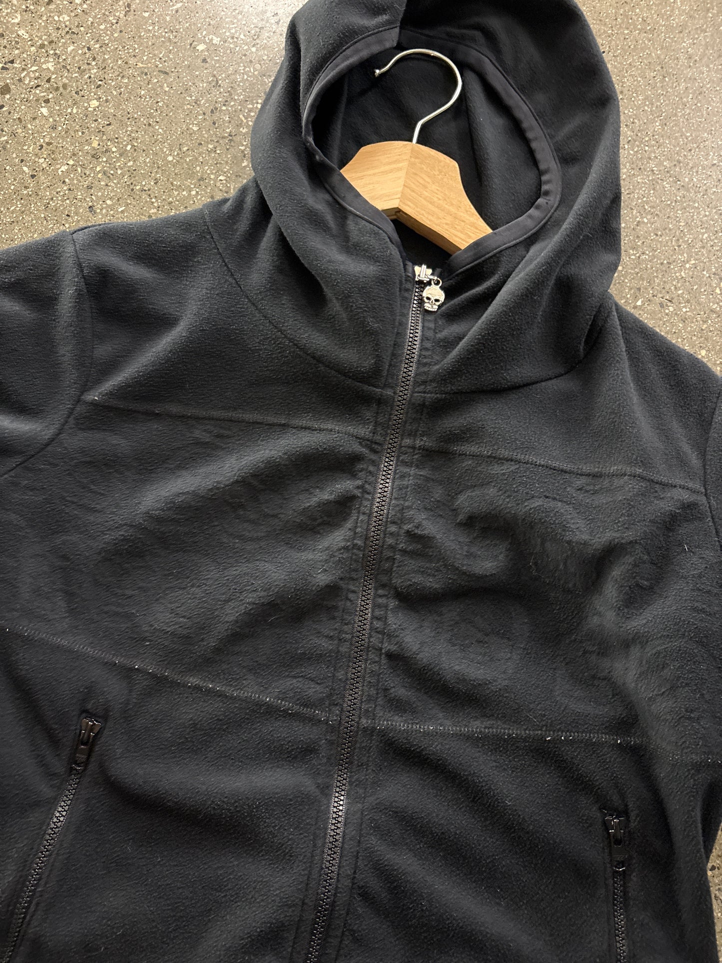 (XS) Hysteric Glamour Skull Fleece Hoodie