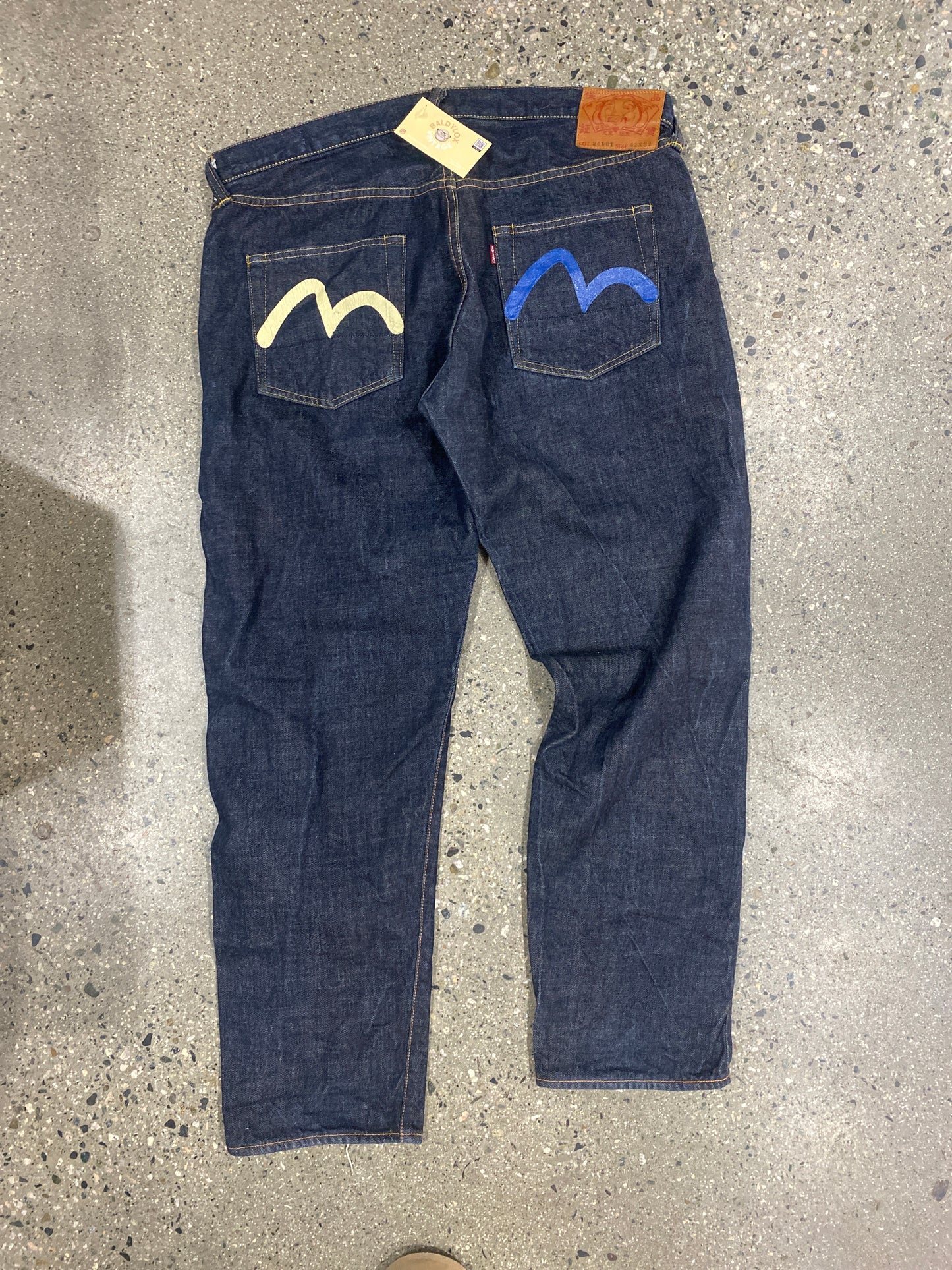 (42”) Evisu Dark Wash Denim