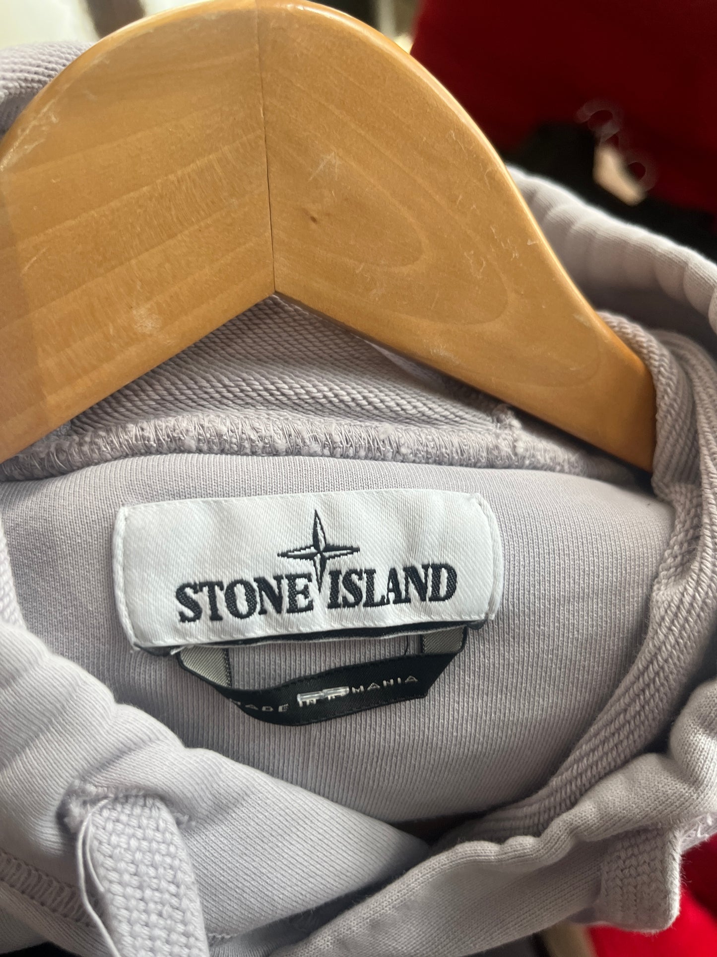 (L) Stone Island Hoodie Lavender