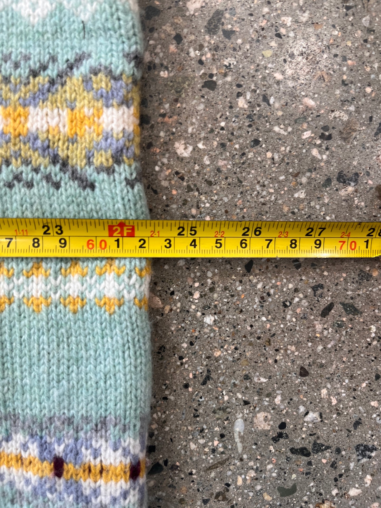(L/XL) Raf Simons Fair Isle Jaquard V neck Knit SS22