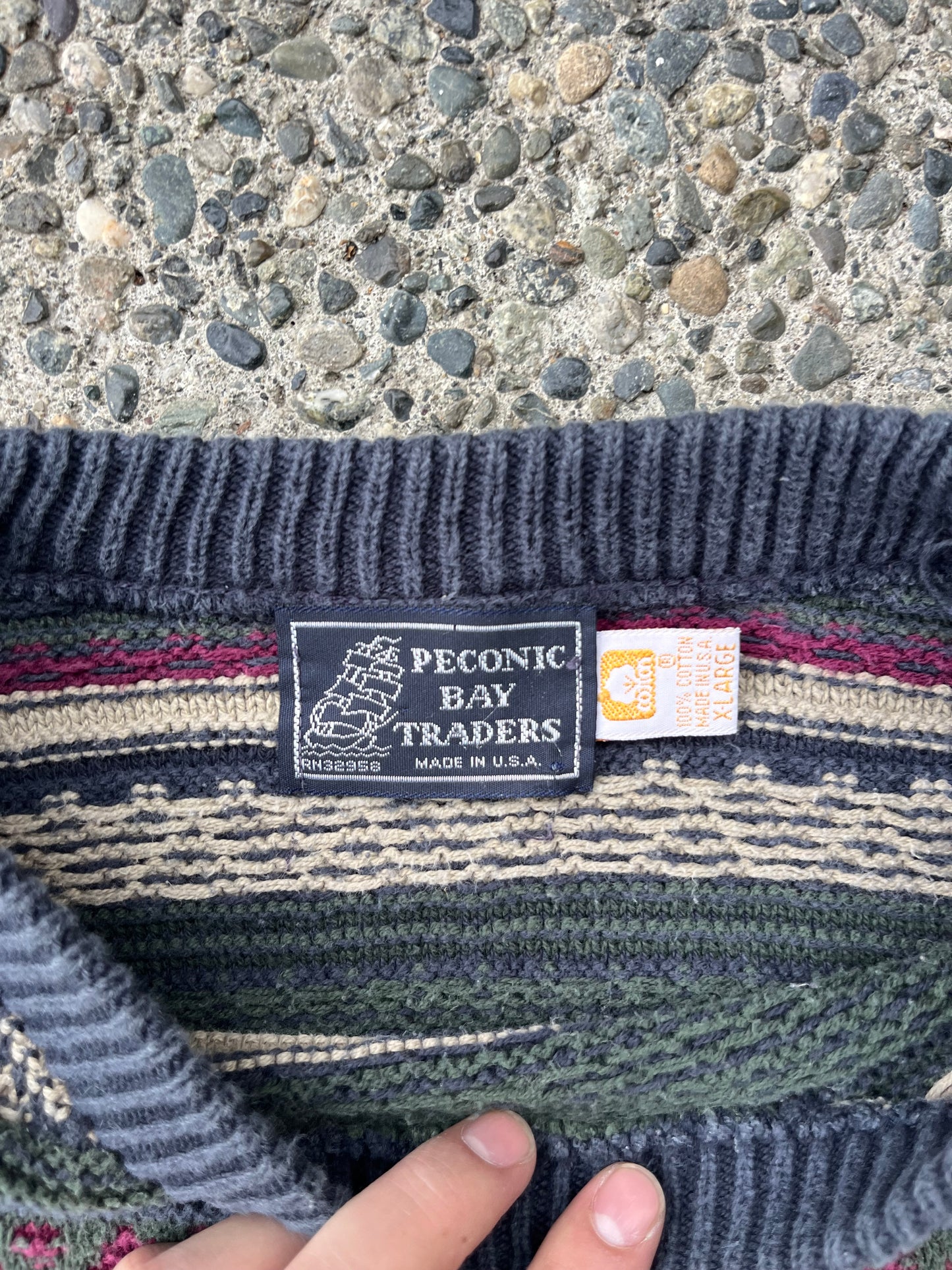 (XL) 1990s Textured Cotton Sweater