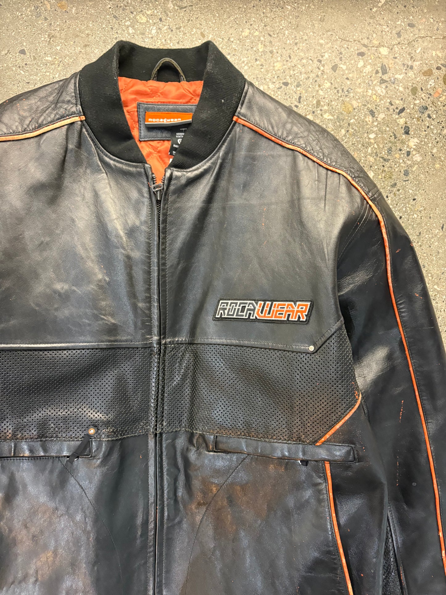 (XL) Rocawear Full Leather Jacket