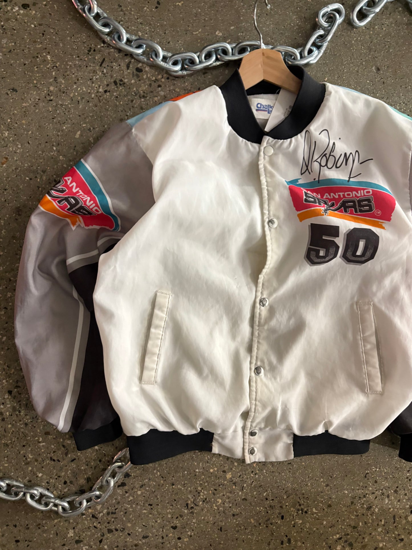 (M) Vintage 90s Rare Chalkline David Robinson Jacket
