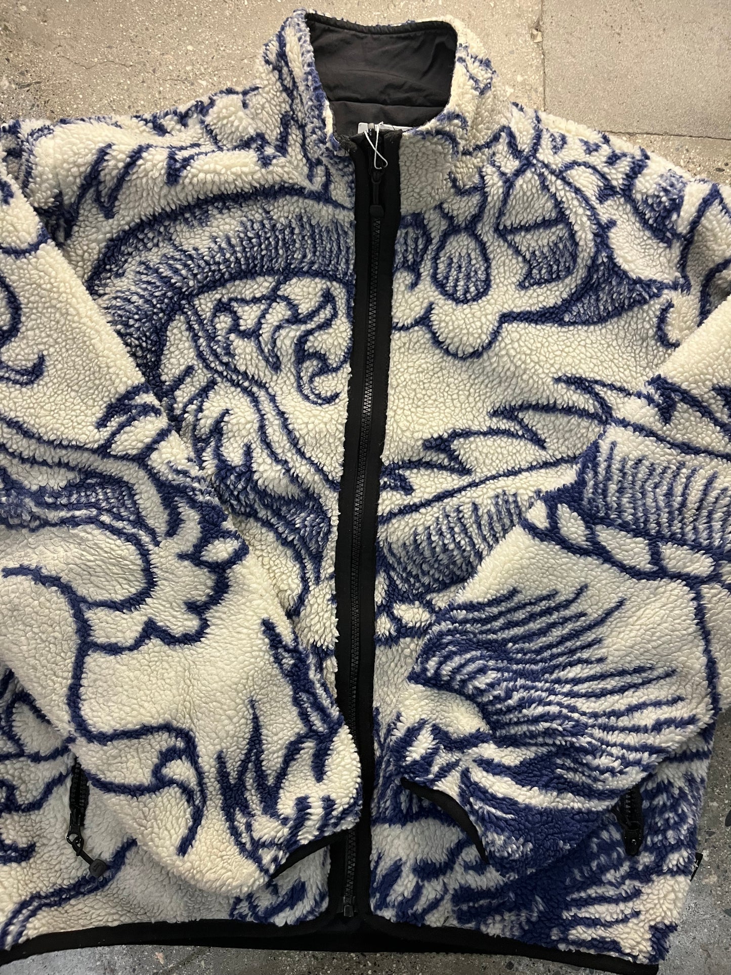(S/M) Stussy Dragon Reversible Fleece