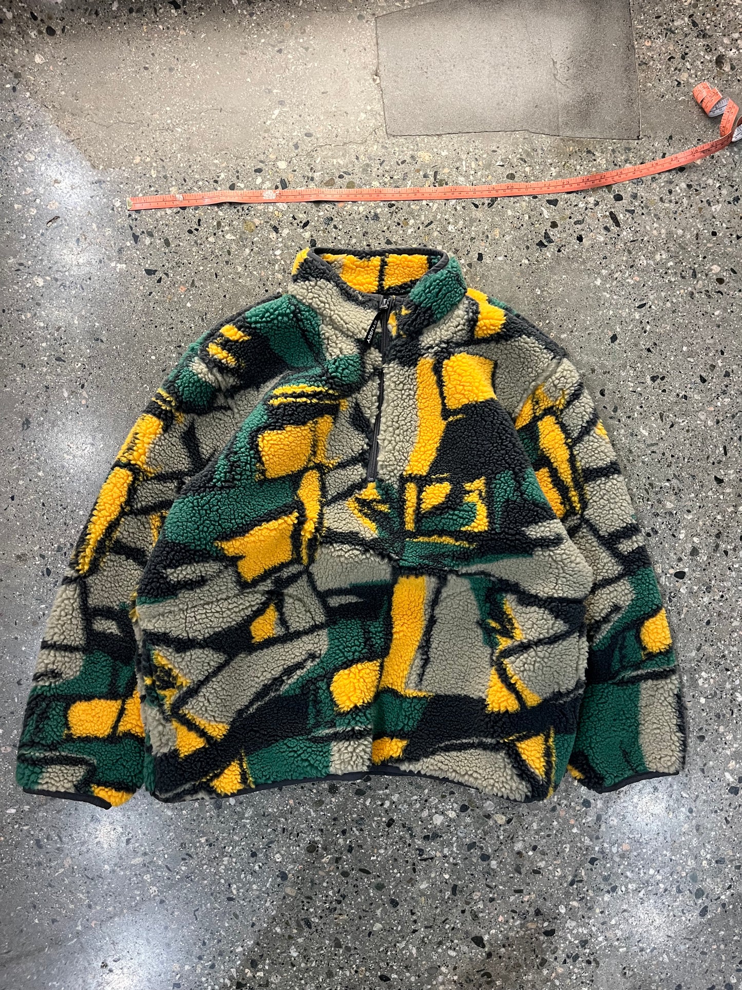 (M) Stussy Geometric Block Sherpa Half Zip