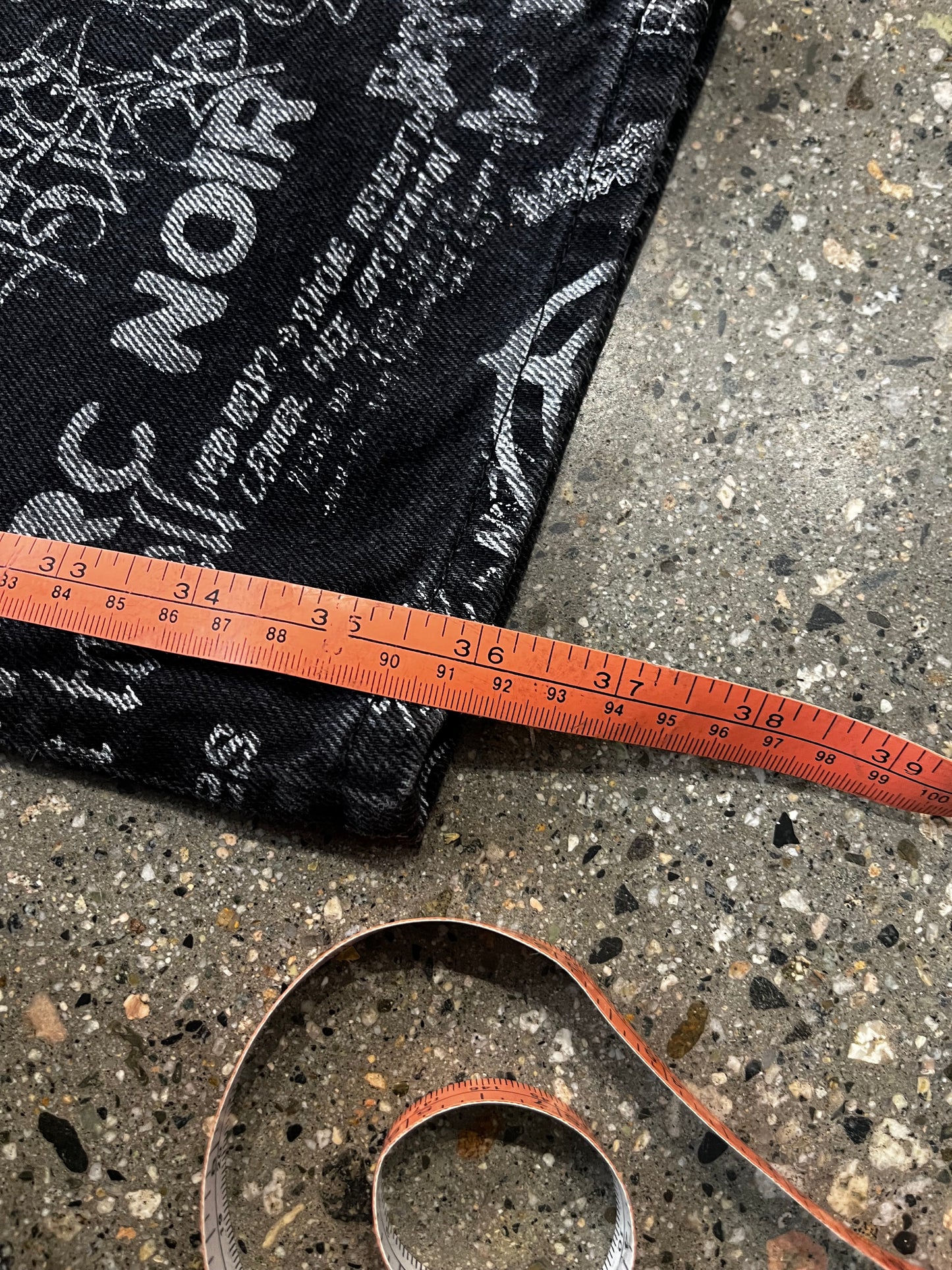 M+RC NOIR Black Script Denim Set
