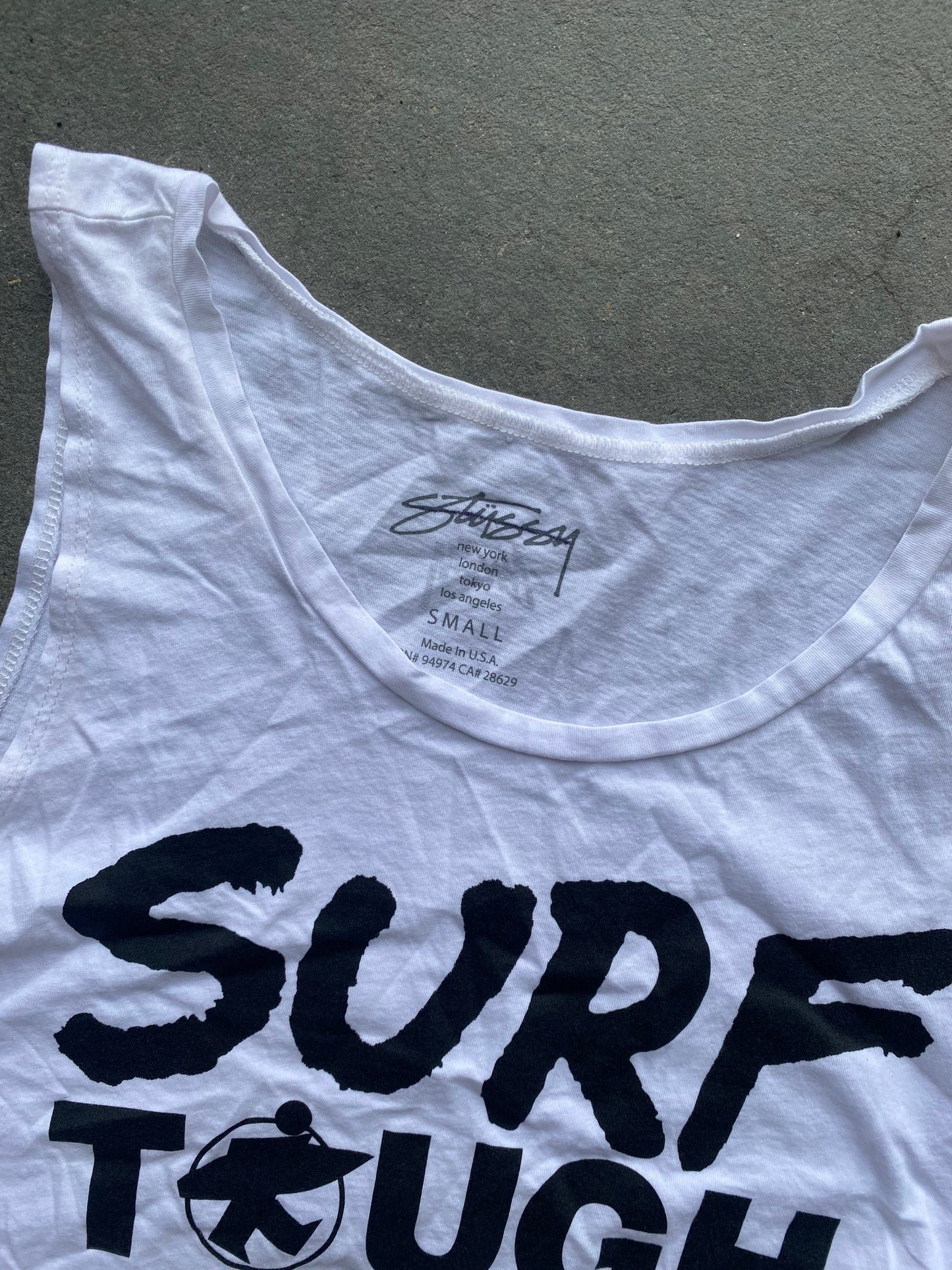 ~ ( S ) Stüssy Cropped Surf Tough Tank Crop