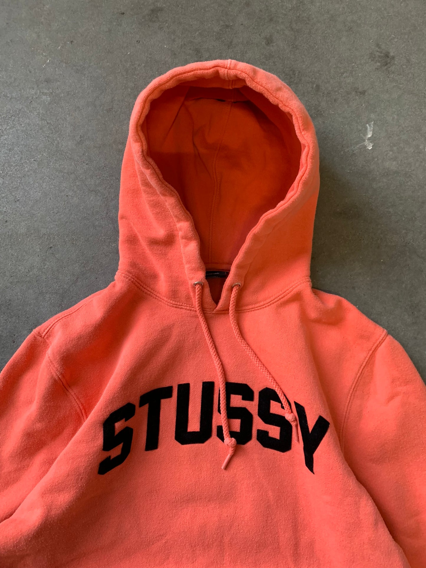 (S/M) Stussy Script Salmon Hoodie