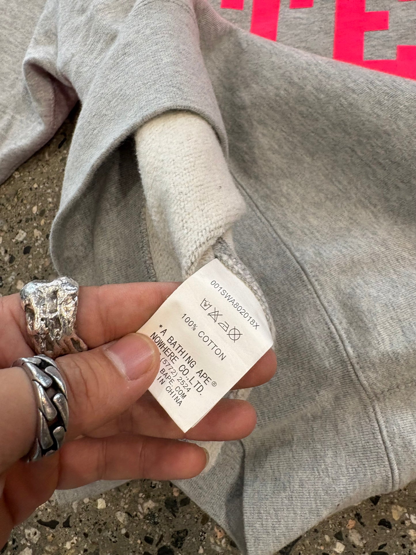 (S) 2007 Bape Neon Pink Crewneck