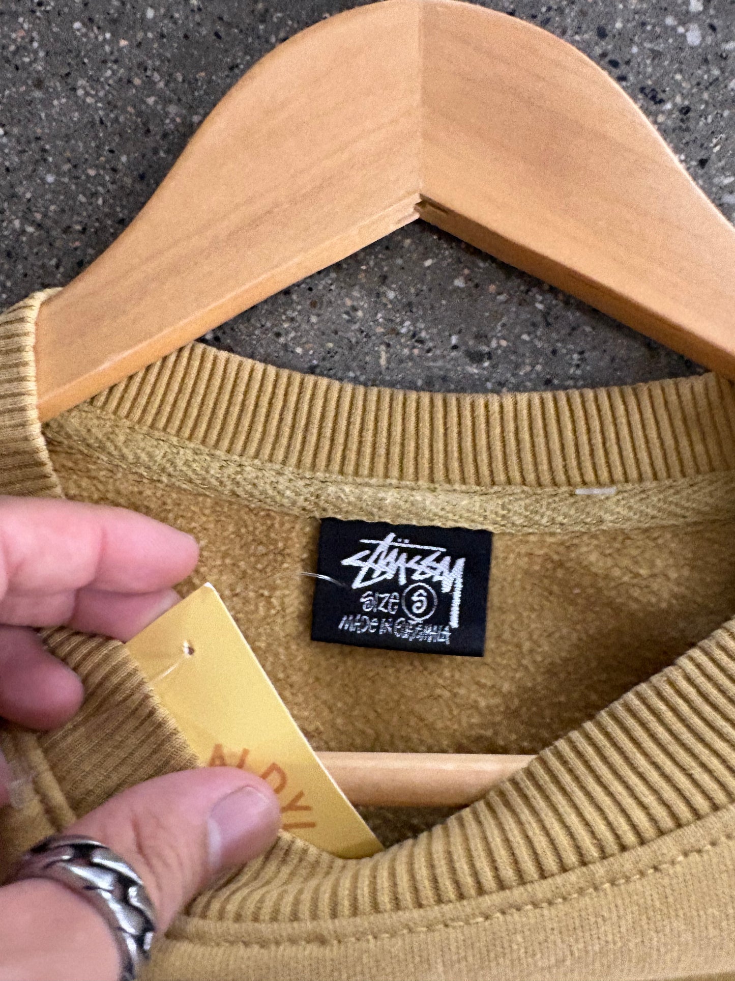 Mustard Stussy Hoodie