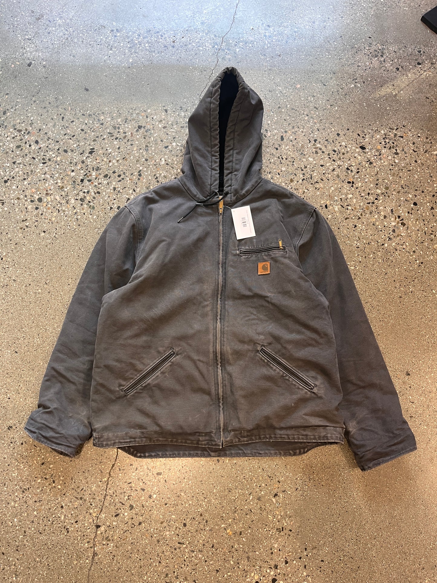 Grey Fleece Lined Carhartt Hooded