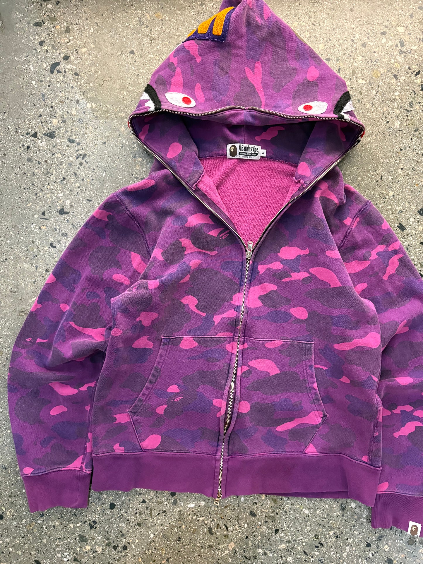 (M) Bape Shark Purple Full Zip Boot