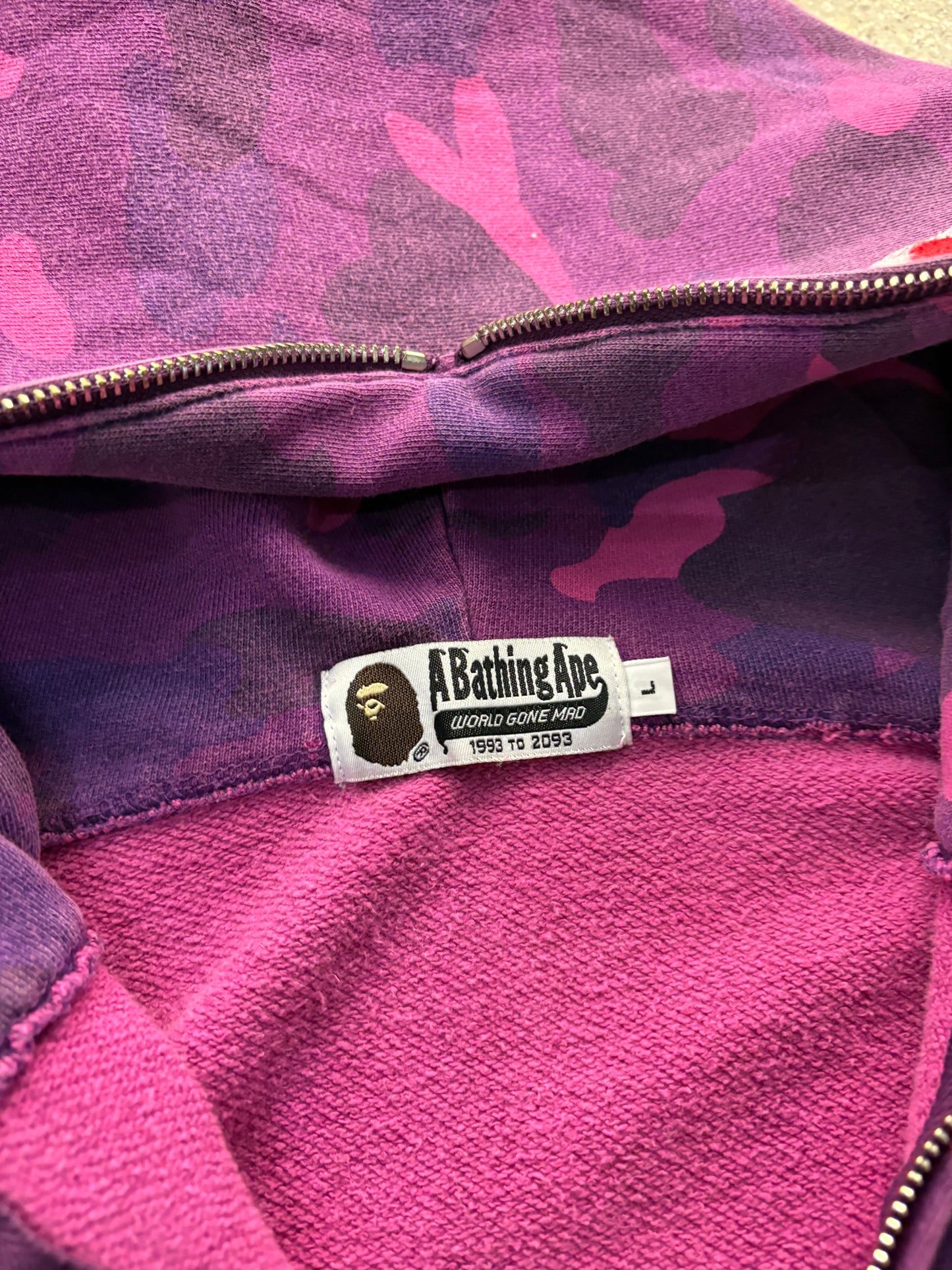 (M) Bape Shark Purple Full Zip Boot