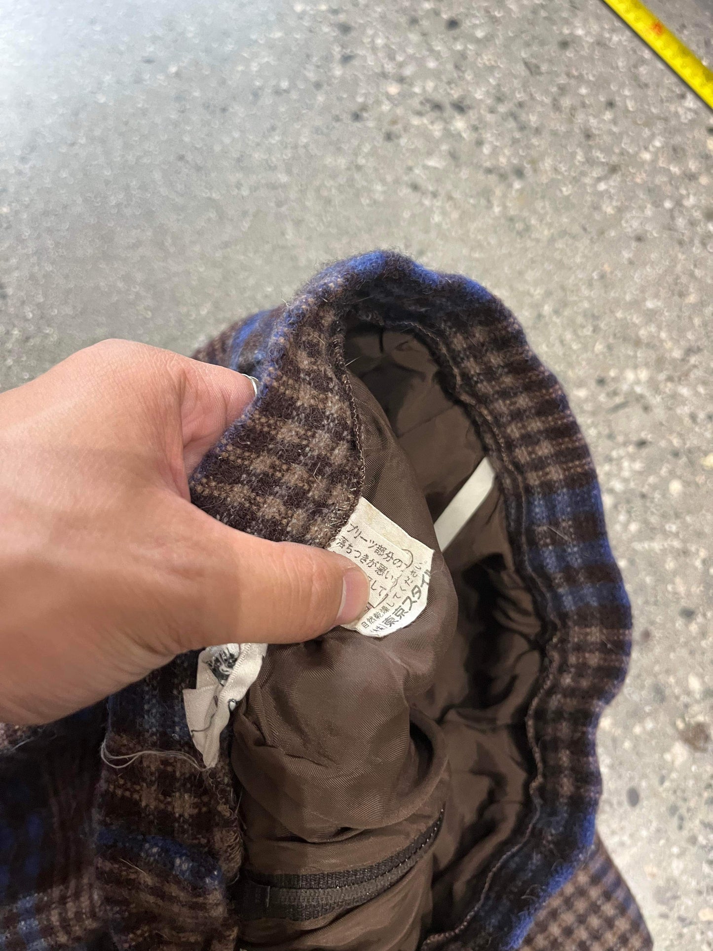 (25”W) Tartan Wool Skirt Made in Japan