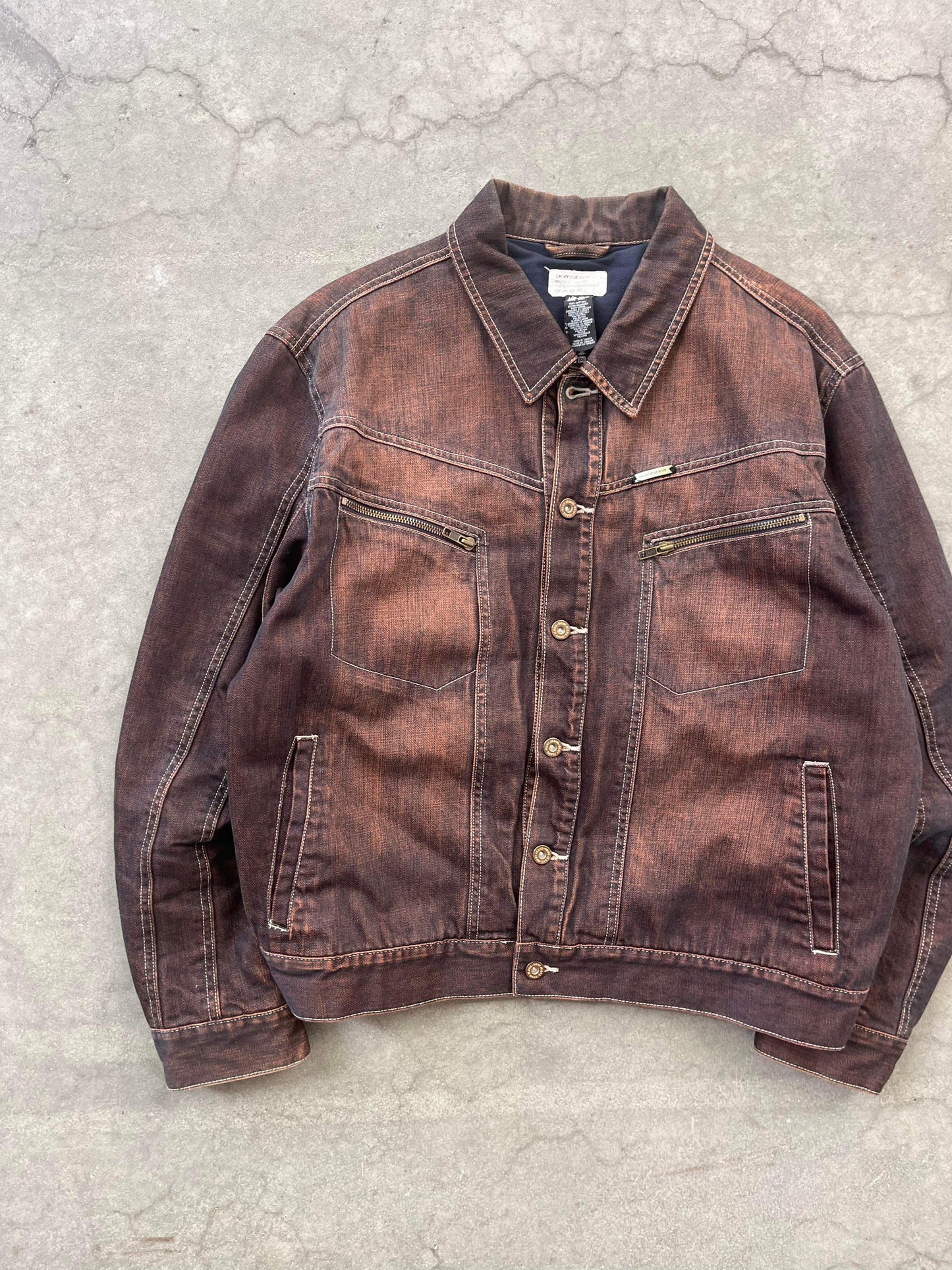 (XL/2X) DKNY Jeans Sunfaded Brown Jacket