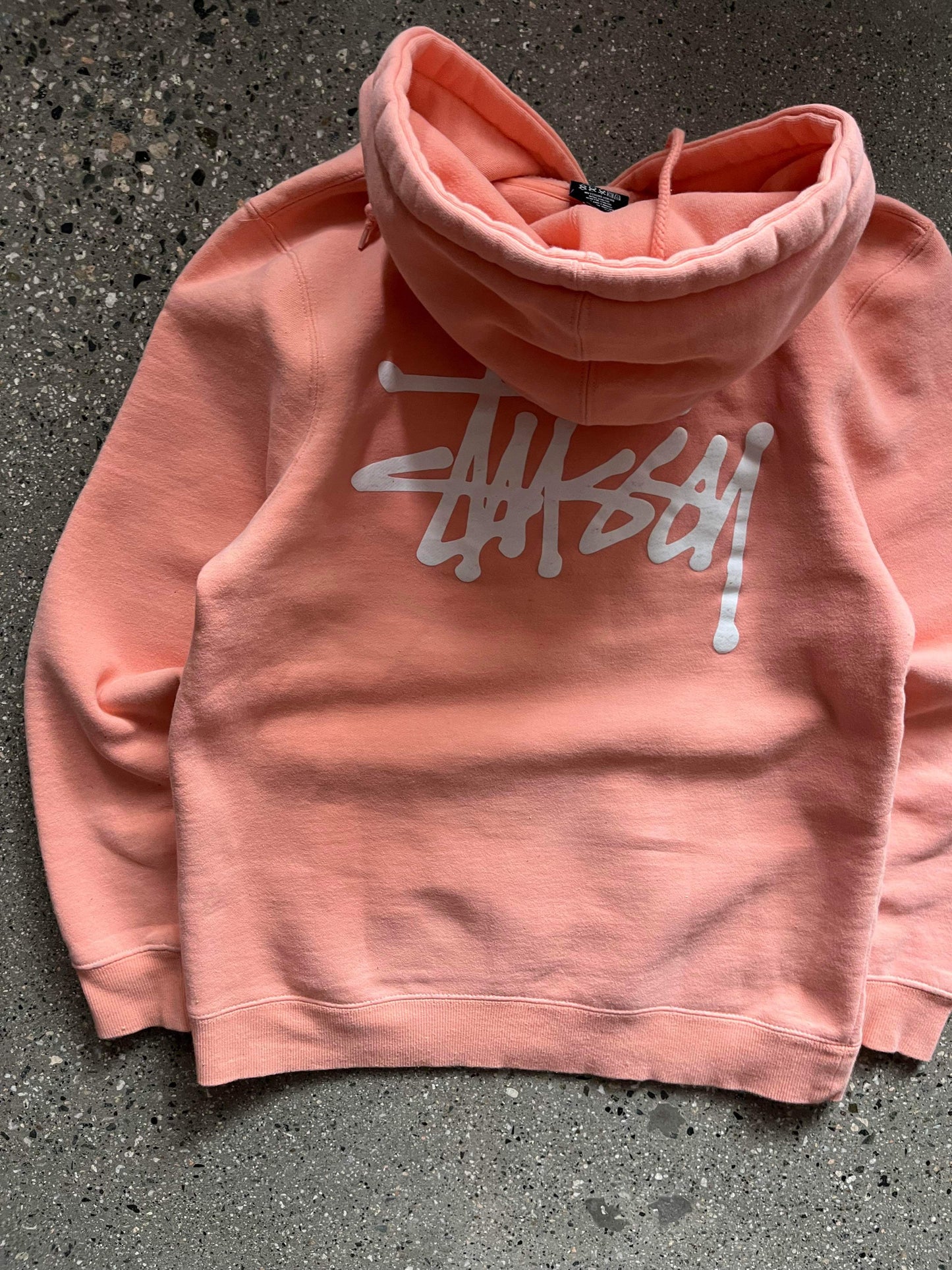 (S/M) Stussy Peach Script Hoodie