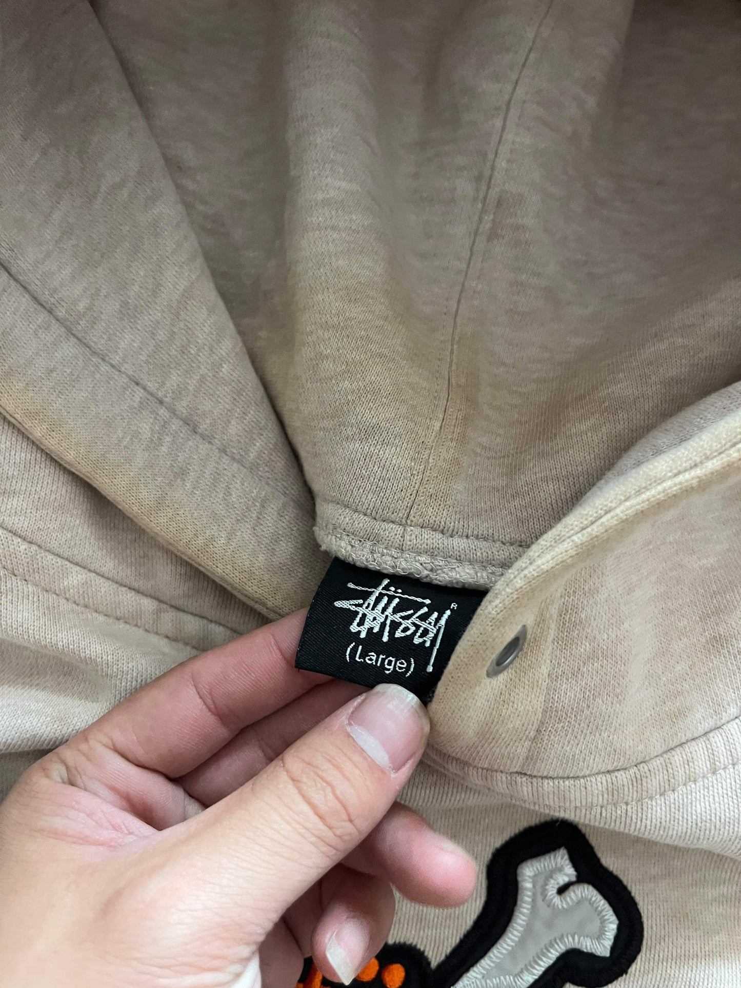 (L/XL) 90’s Stussy Distressed Bones Hoodie