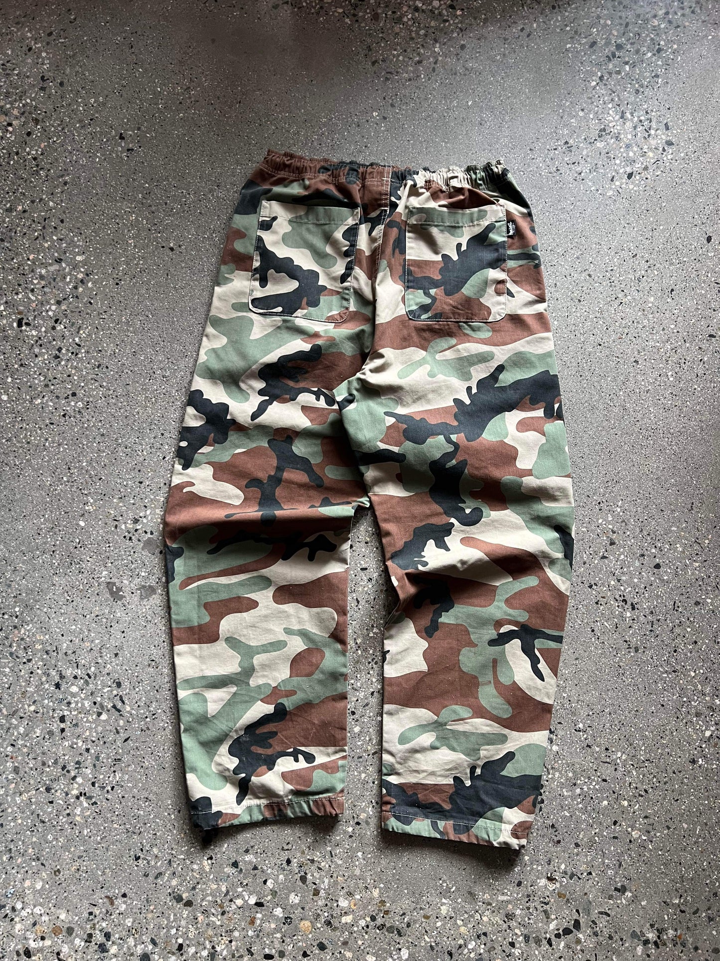 (L) Stussy Baggy Camo Ripstop Pants