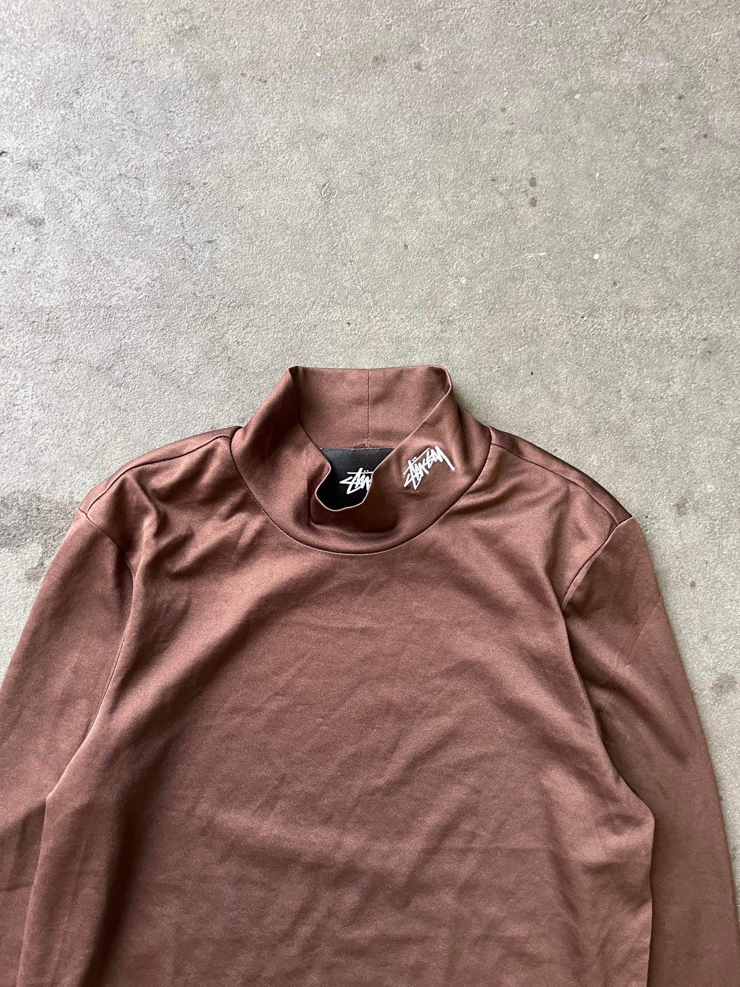 (XS) Stussy Brown Mockneck