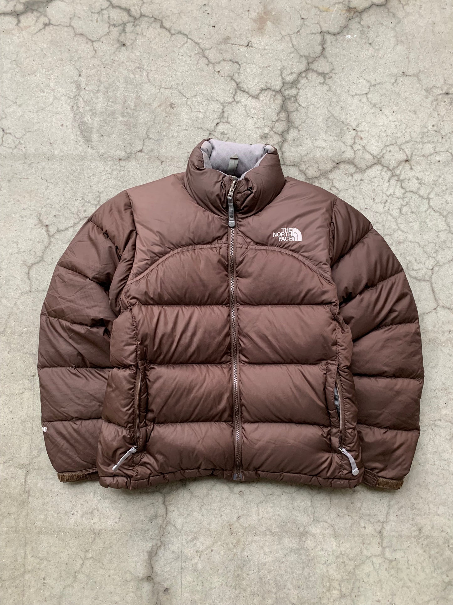 (S) The North Face 700 Brown Nuptse