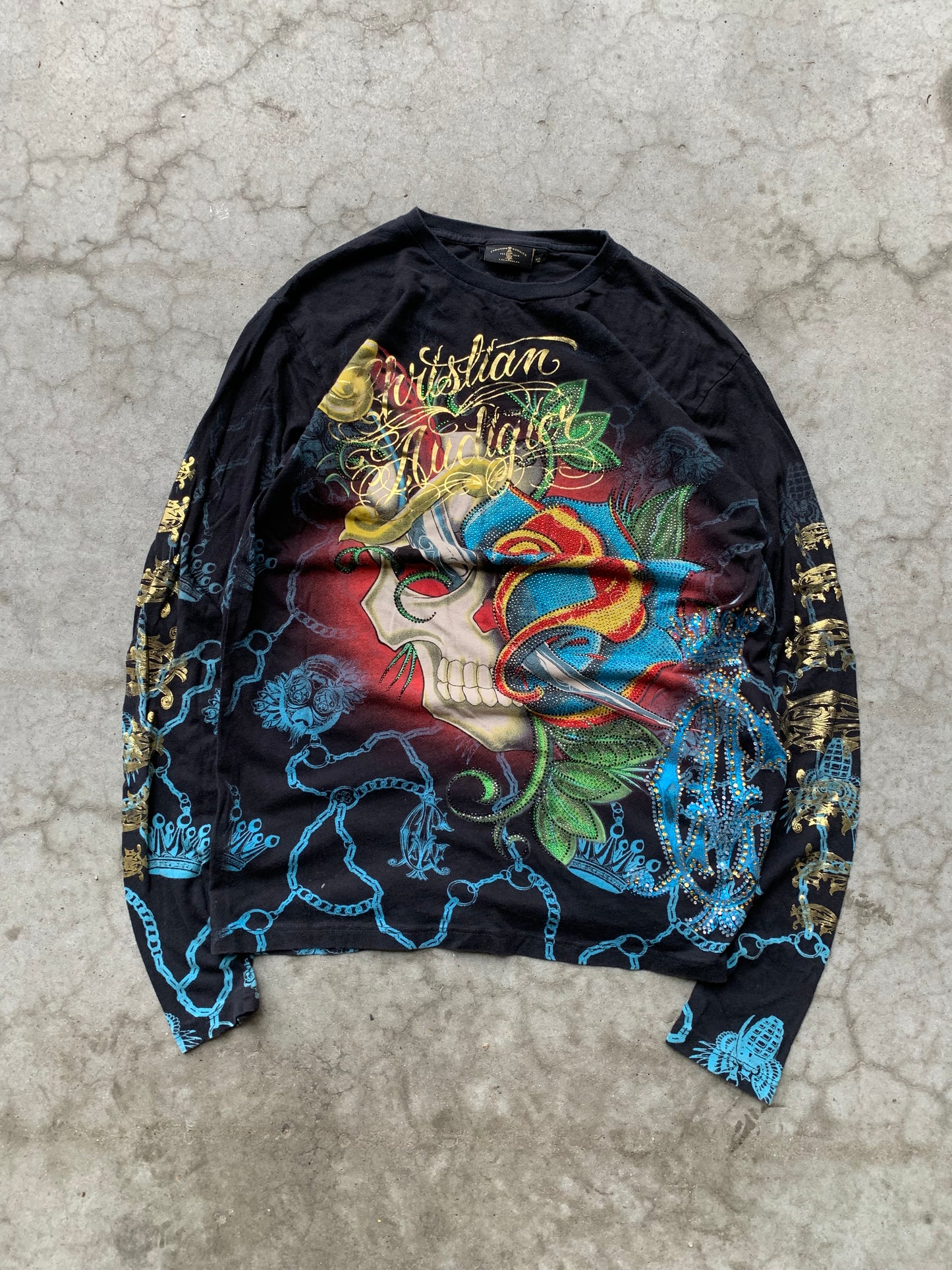 (M) Christian Audigier LS Tee