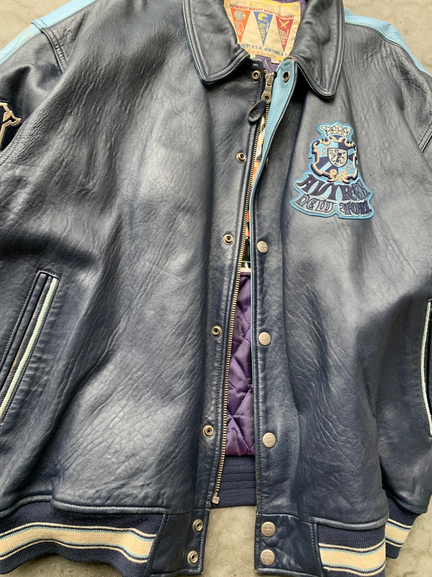 (2X/3X) Vintage Avirex Leather Jacket
