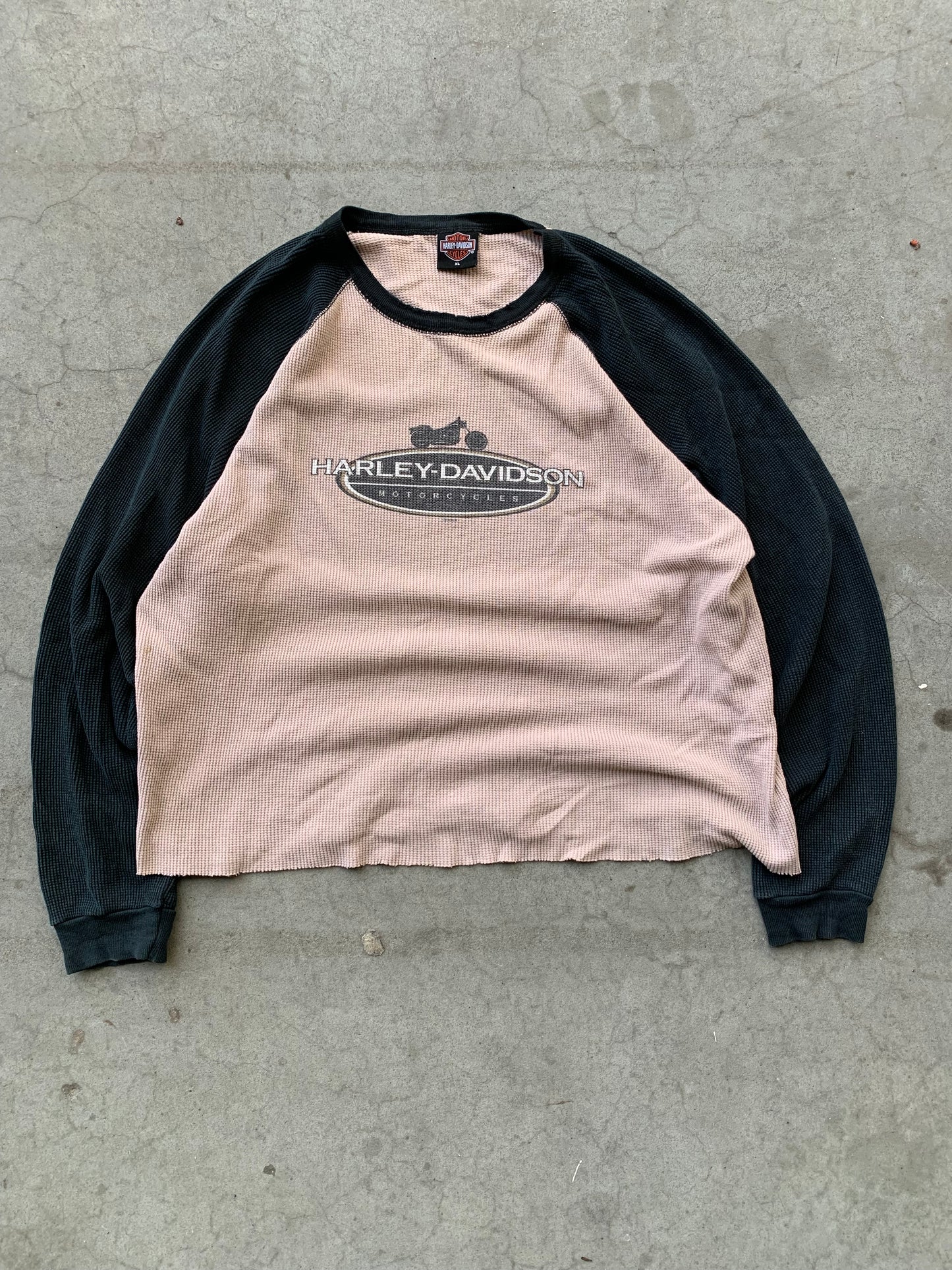 (L/XL) Harley Davidson Cropped Waffle Knit