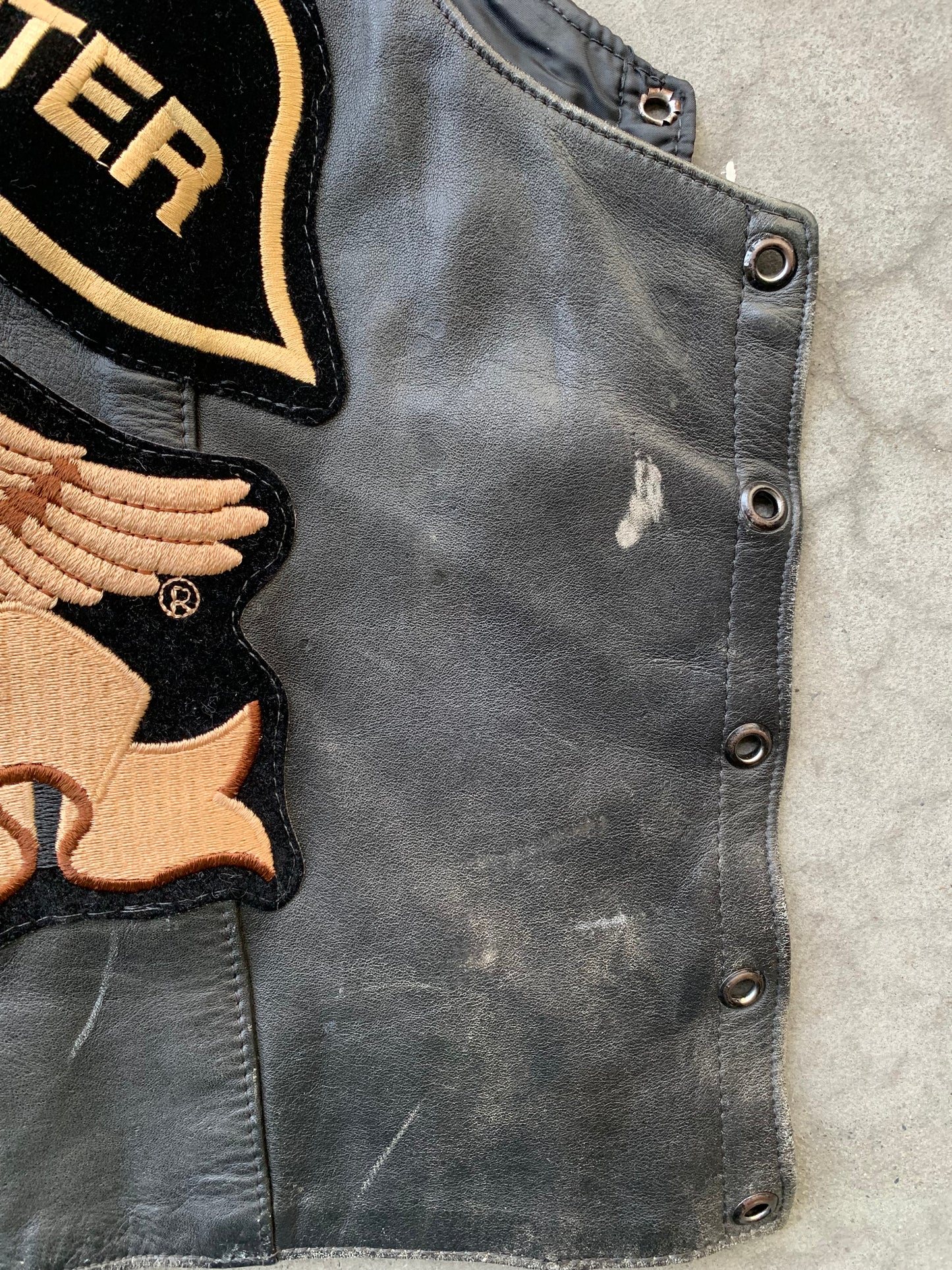 (XS) 90’s Harley Davidson Leather Vest