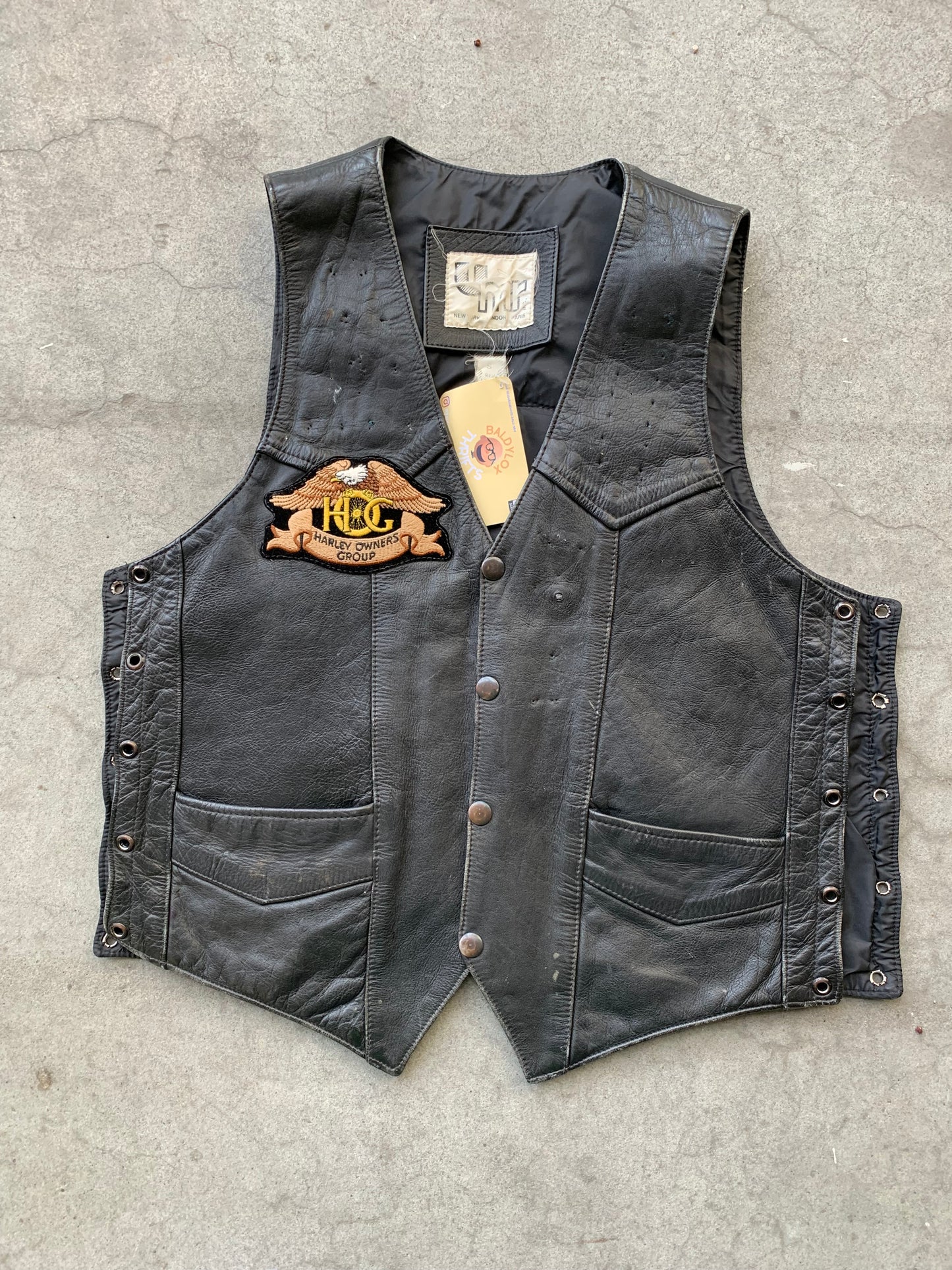 (XS) 90’s Harley Davidson Leather Vest