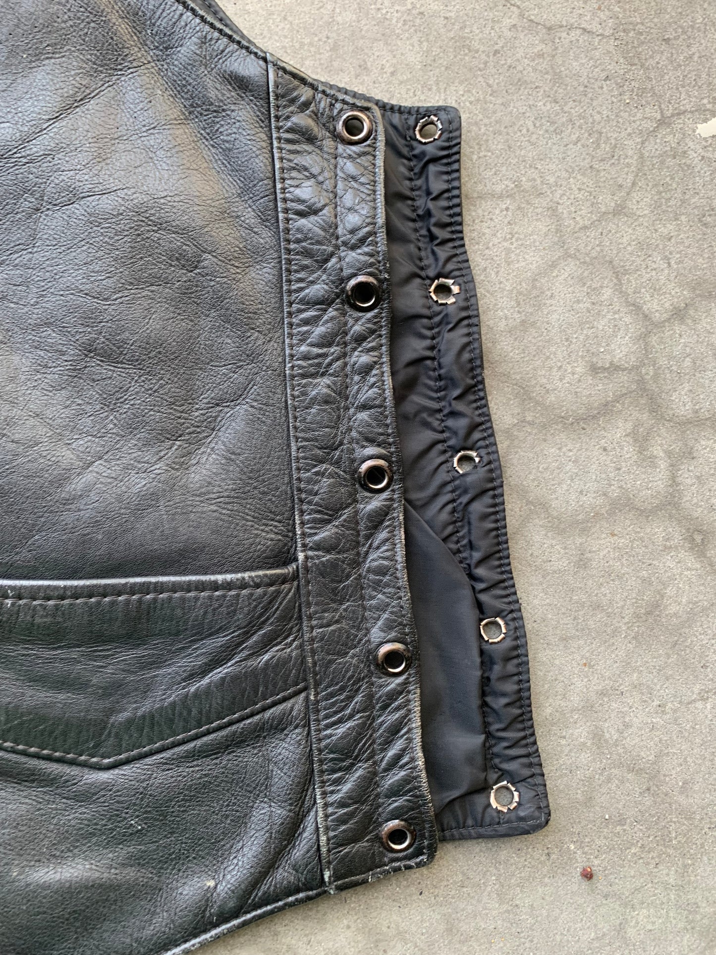 (XS) 90’s Harley Davidson Leather Vest