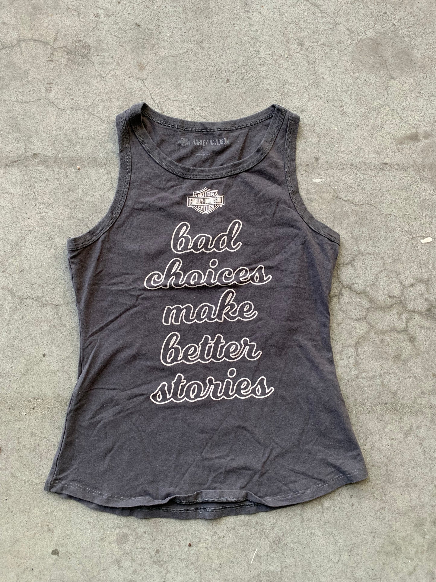 (M) Harley Davidson Bad Choices Womens Tank