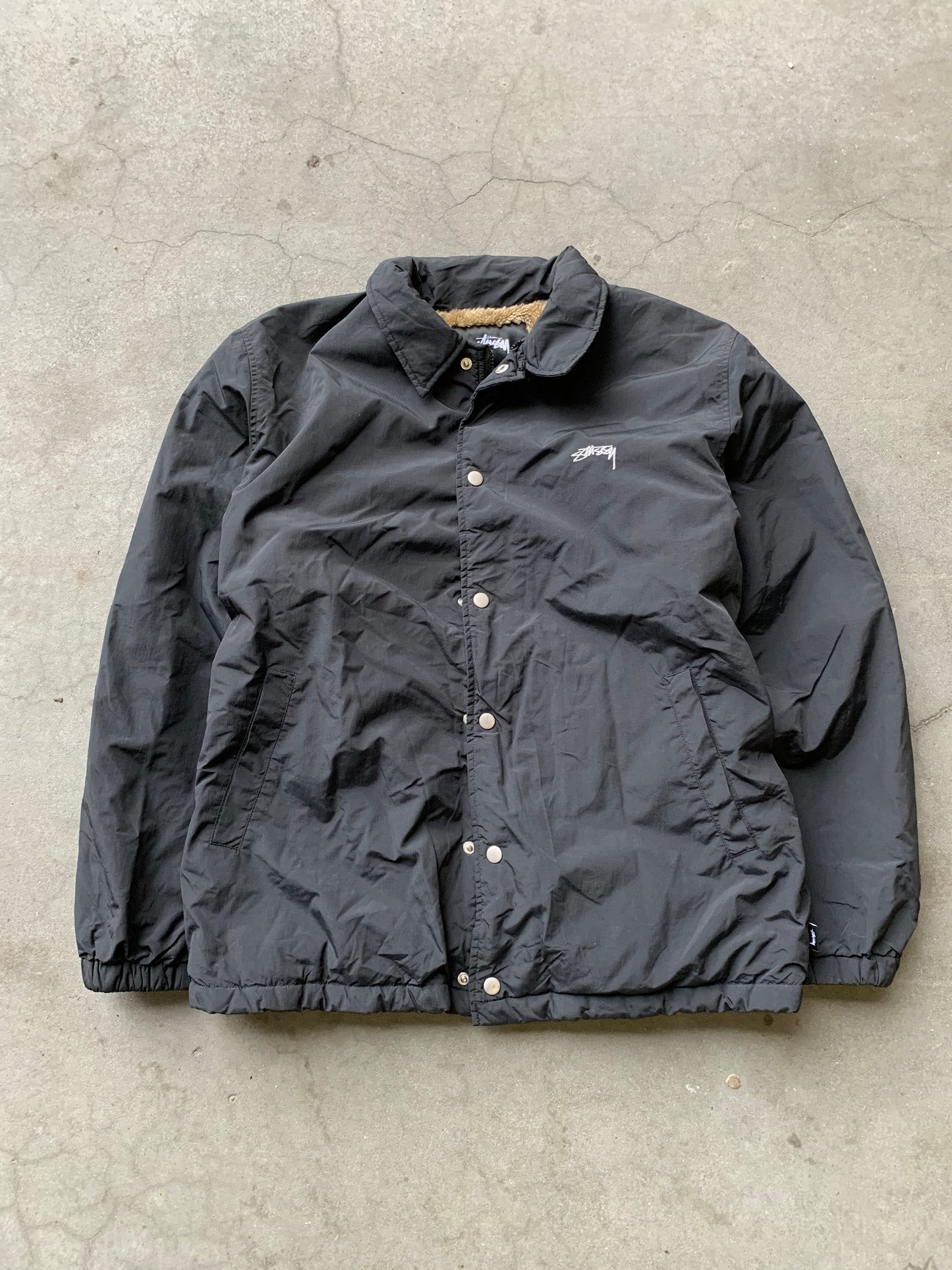 (M/L) 00’s Stussy Fleece Coach Jkt