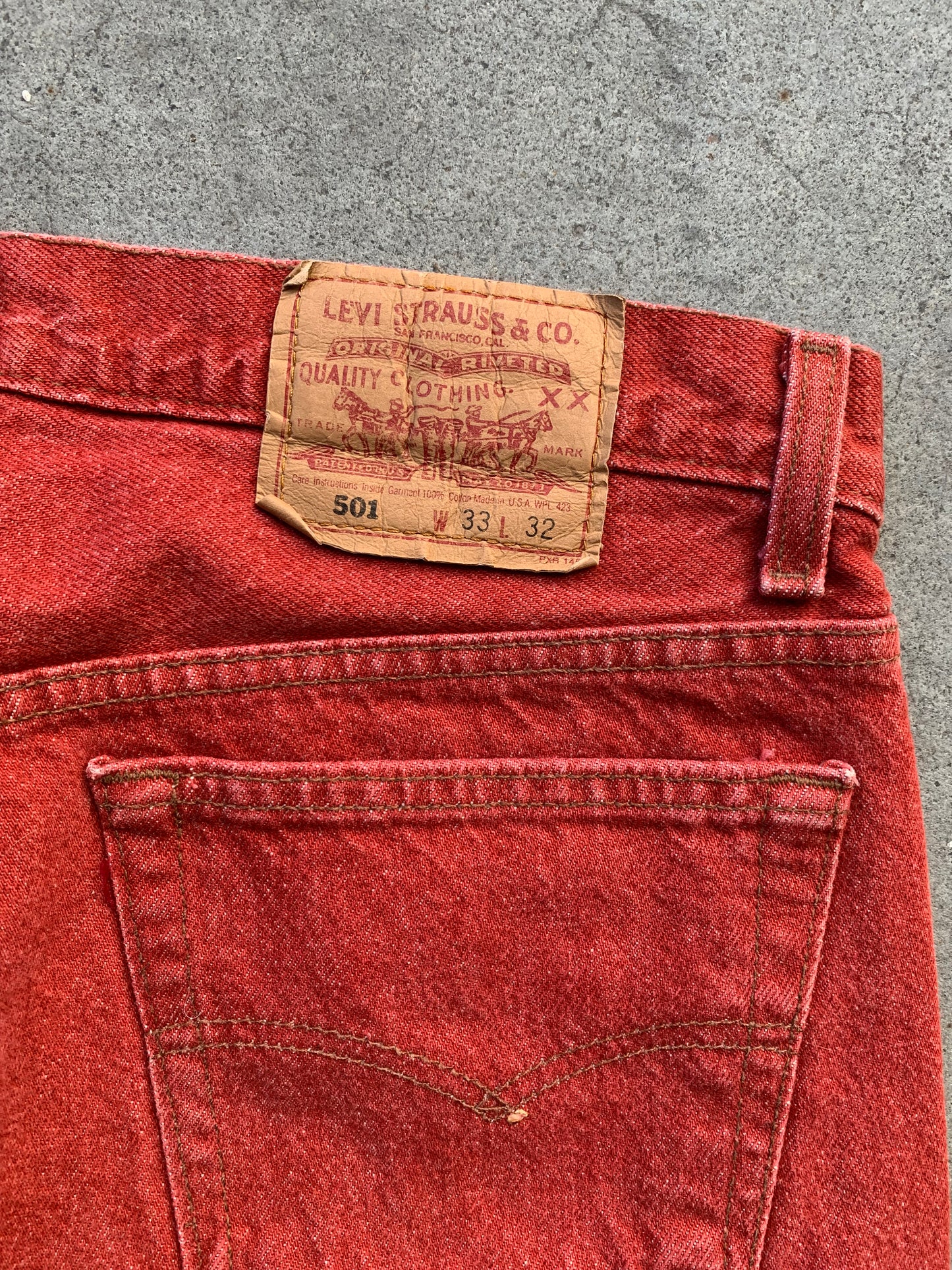 (33”) 90’s Levi Red 501 Denim