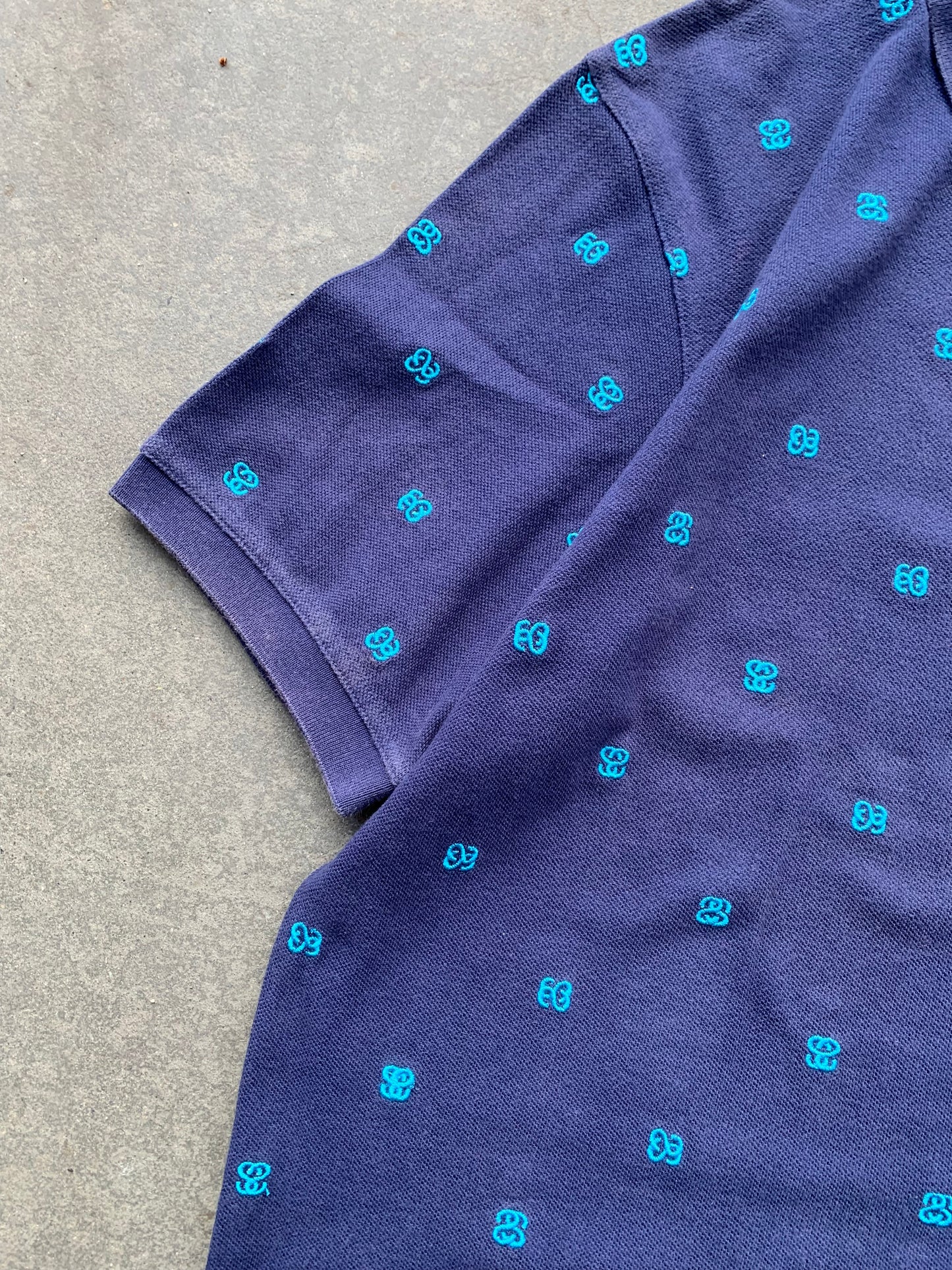 (S/M) 2000s Stussy Monogram Polo