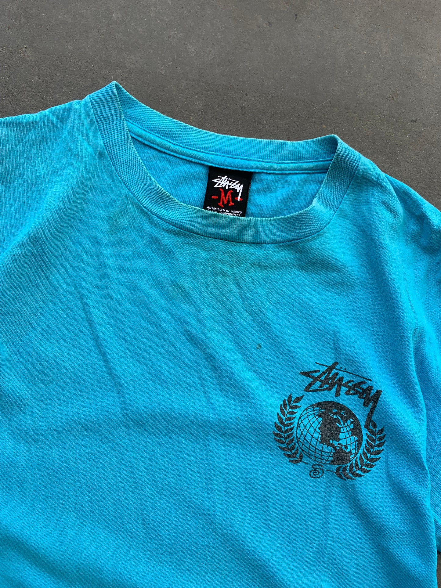 (S) Early 2000s Stussy Globe Tee