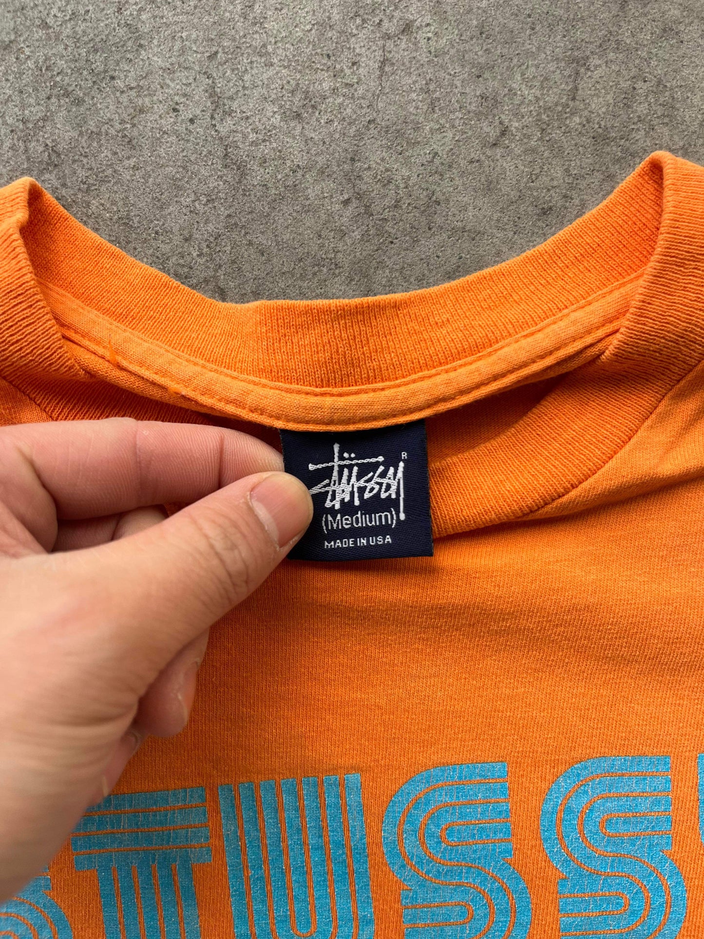 (M/L) 90’s Stussy Rock Hard Tee