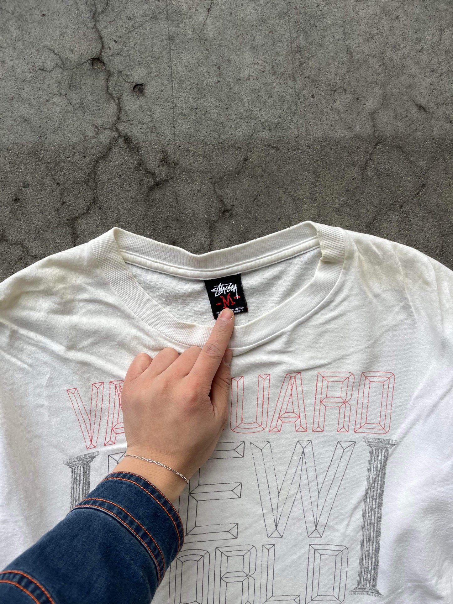 (M) Early 00s Stussy New World Order LS Tee