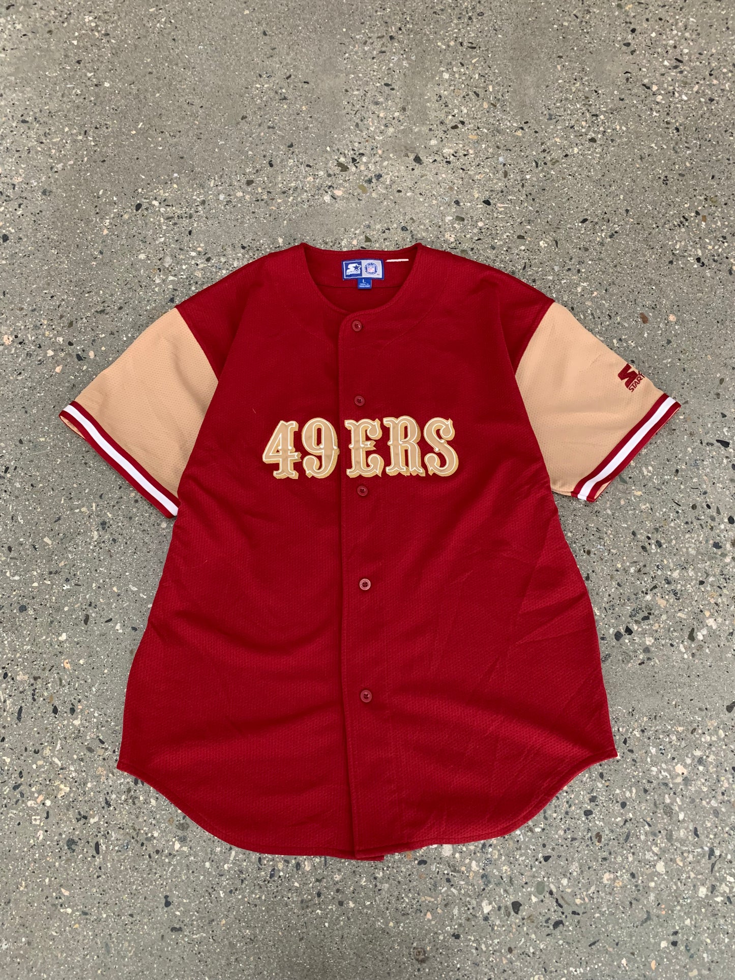 ((L) 90’s Starter Steve Young 49ers NFL Baseball Style Top