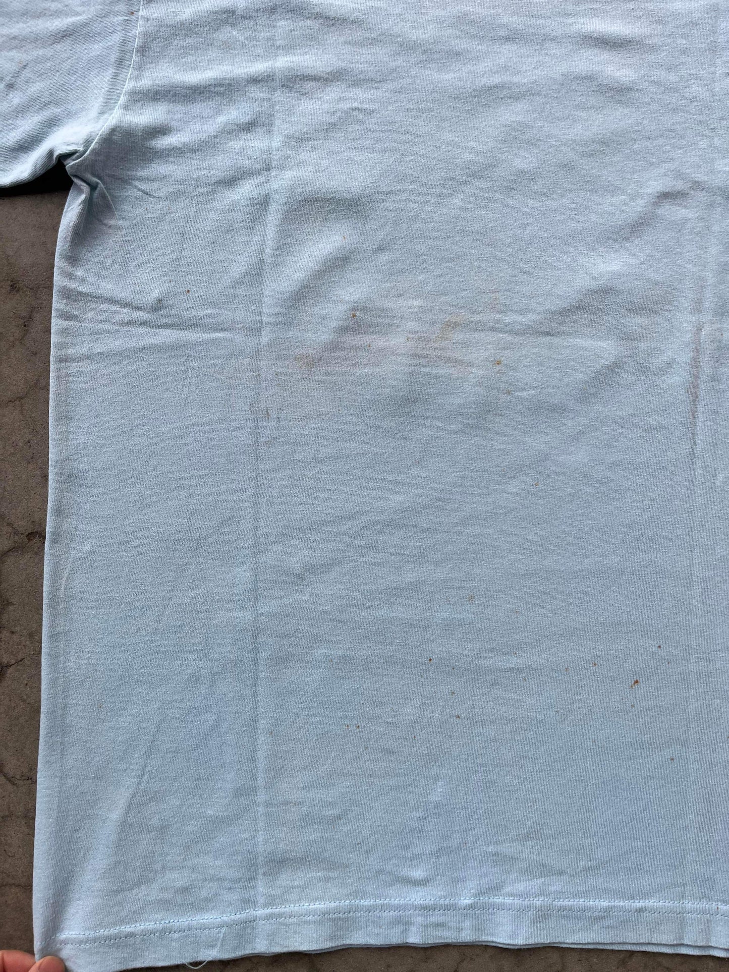 (M) 90’s Stussy Baby Blue Tee