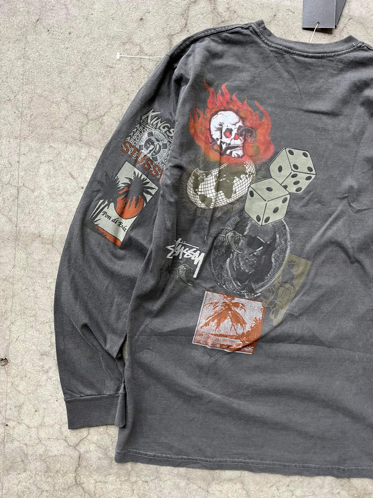 (S) BNWT Stussy Skulls LS Tee