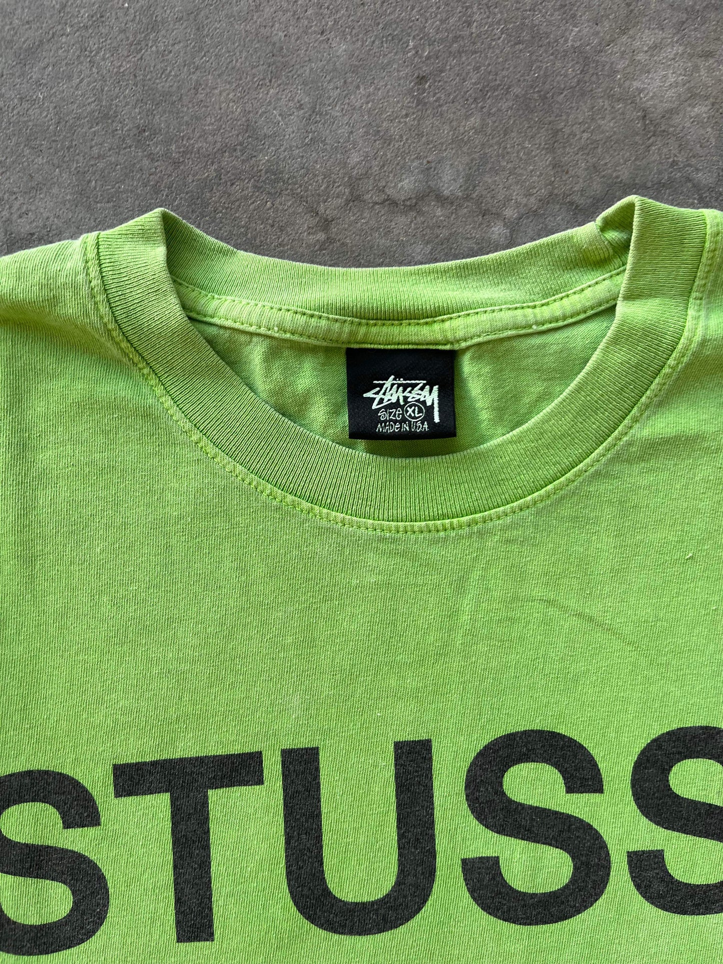 (XL/2X) Stussy Green n4 Tee