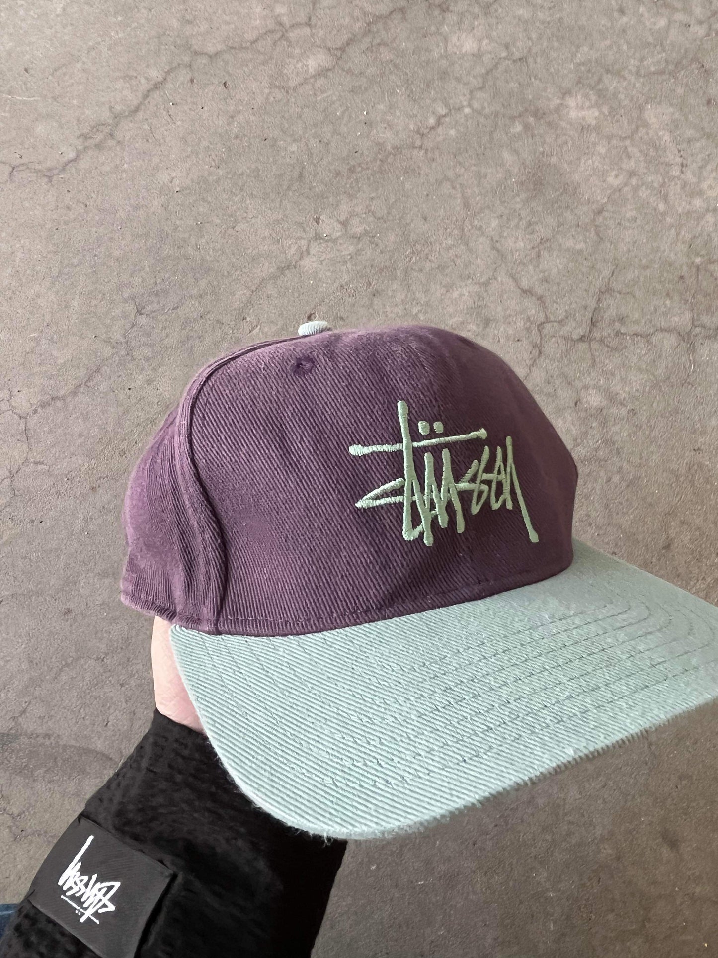 (OSFA) Sunfaded Stussy Script Hat