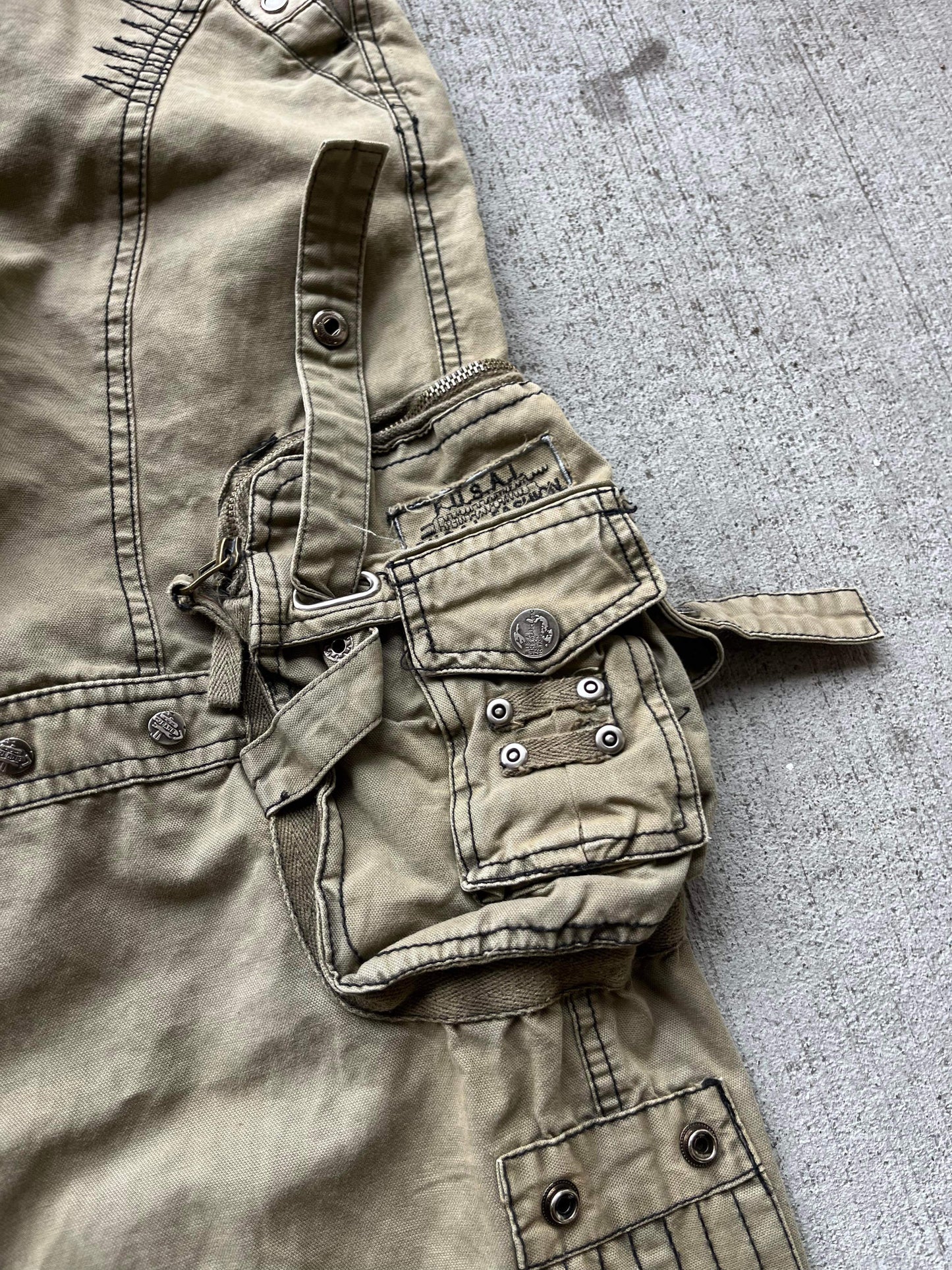 (32”) Vintage Military Utility Bondage Cargos