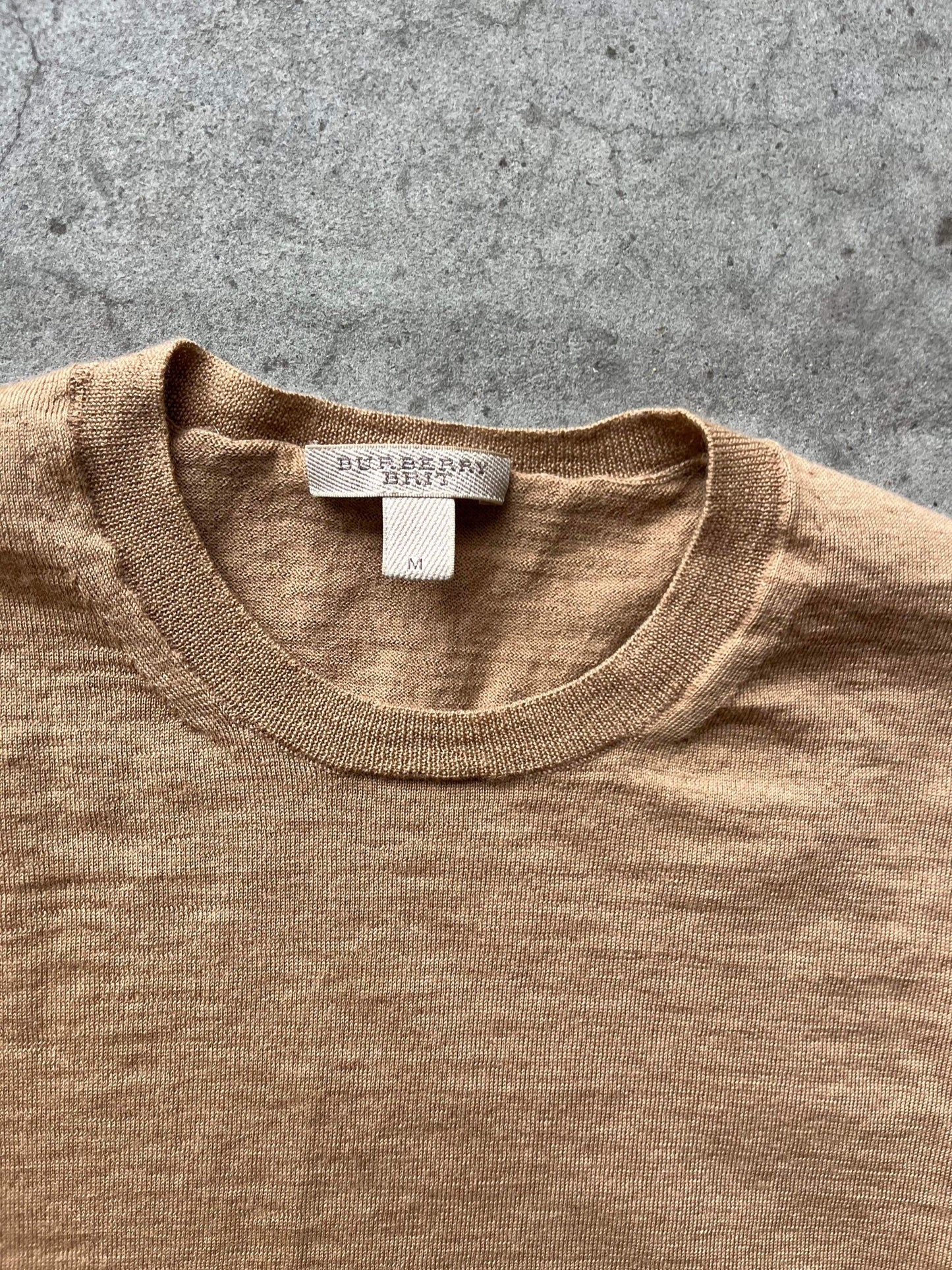(S) Burberry Merino Wool Cafe Color Knit