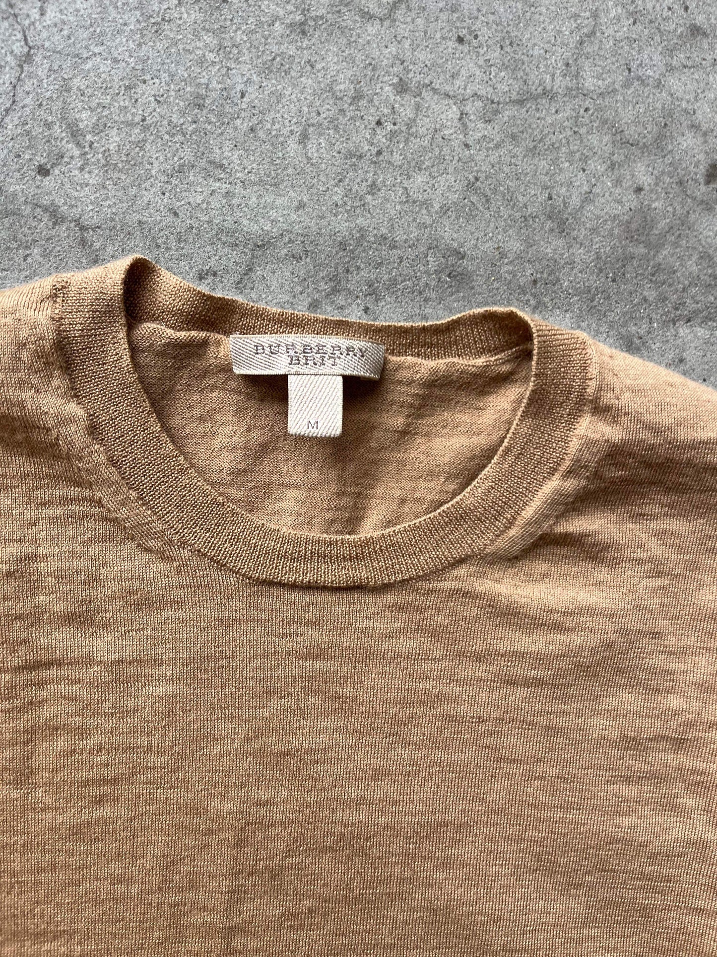 (S) Burberry Merino Wool Cafe Color Knit