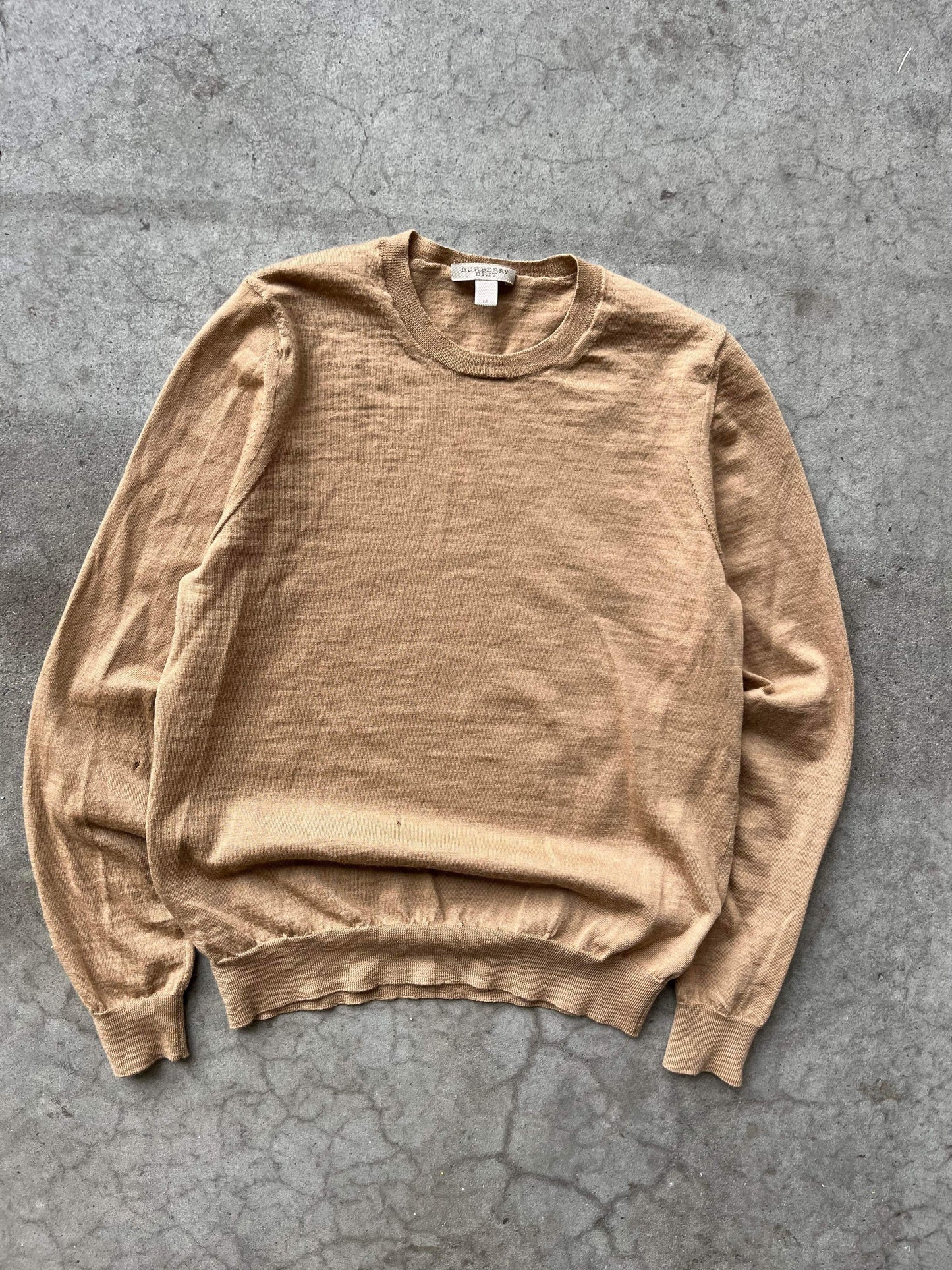 (S) Burberry Merino Wool Cafe Color Knit